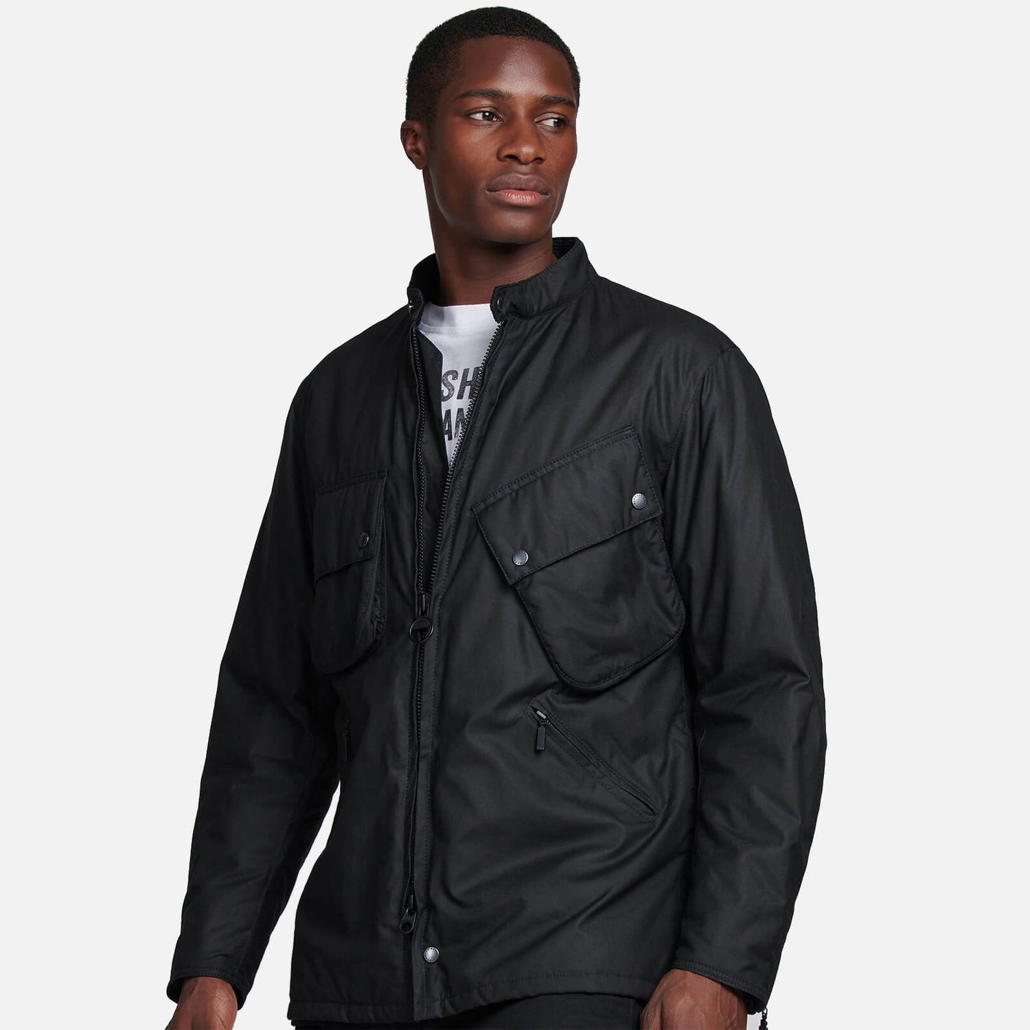 Barbour Heritage X Engineered Garments Men's Harlem Wax Jacket - Black ...