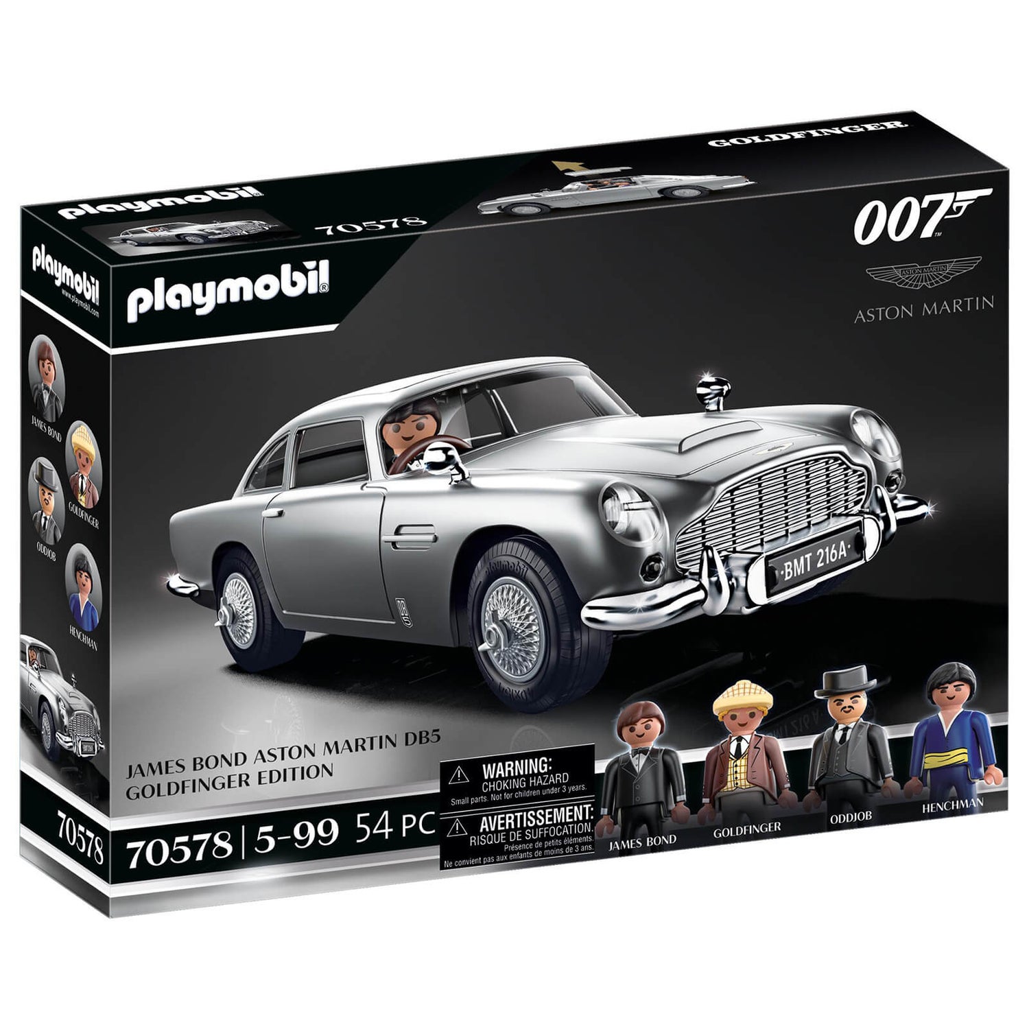 Playmobil James Bond Aston Martin DB5 – Goldfinger Edition (70578) Toys