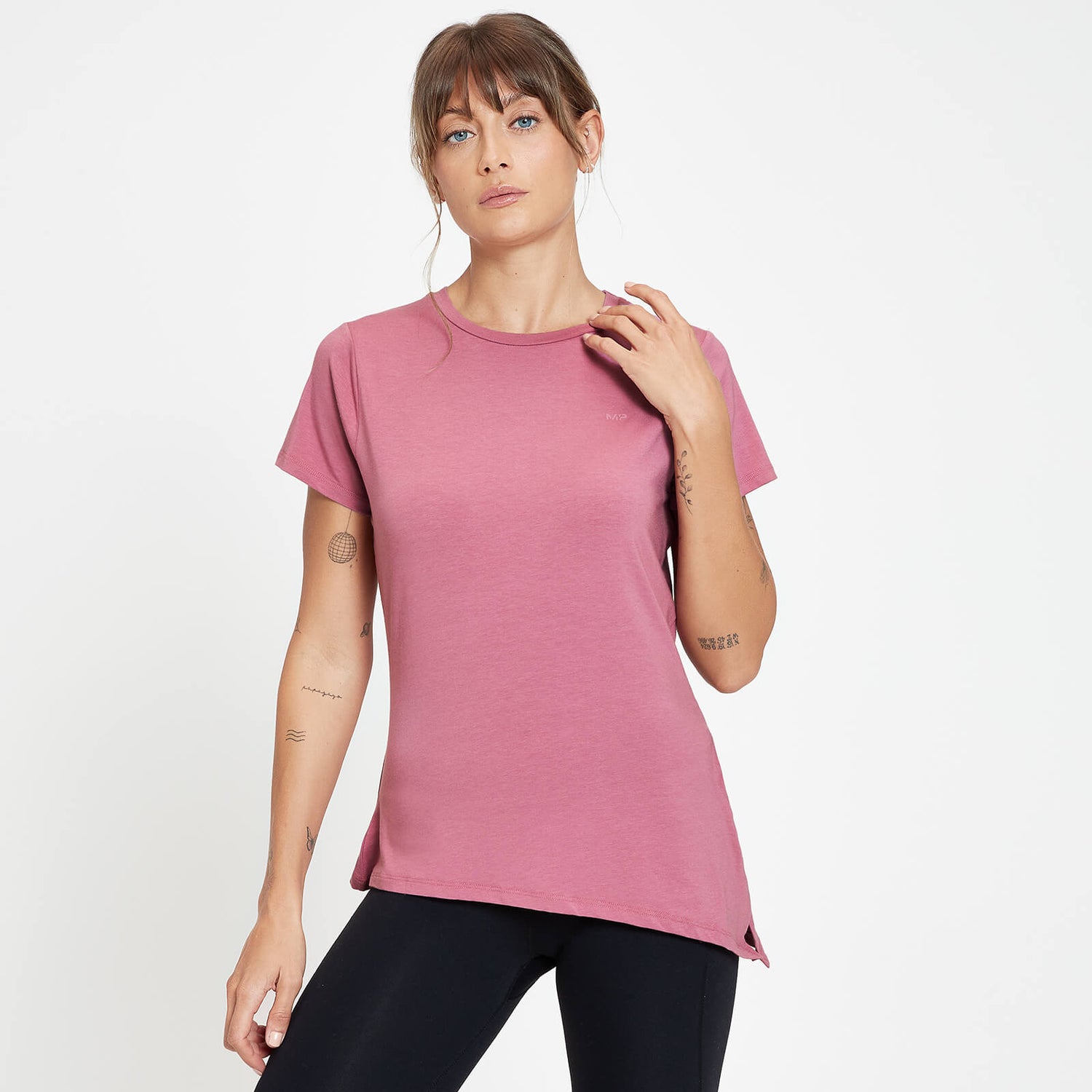 MP Women's Composure Short Sleeve Asymmetric Top Mauve MYPROTEIN™