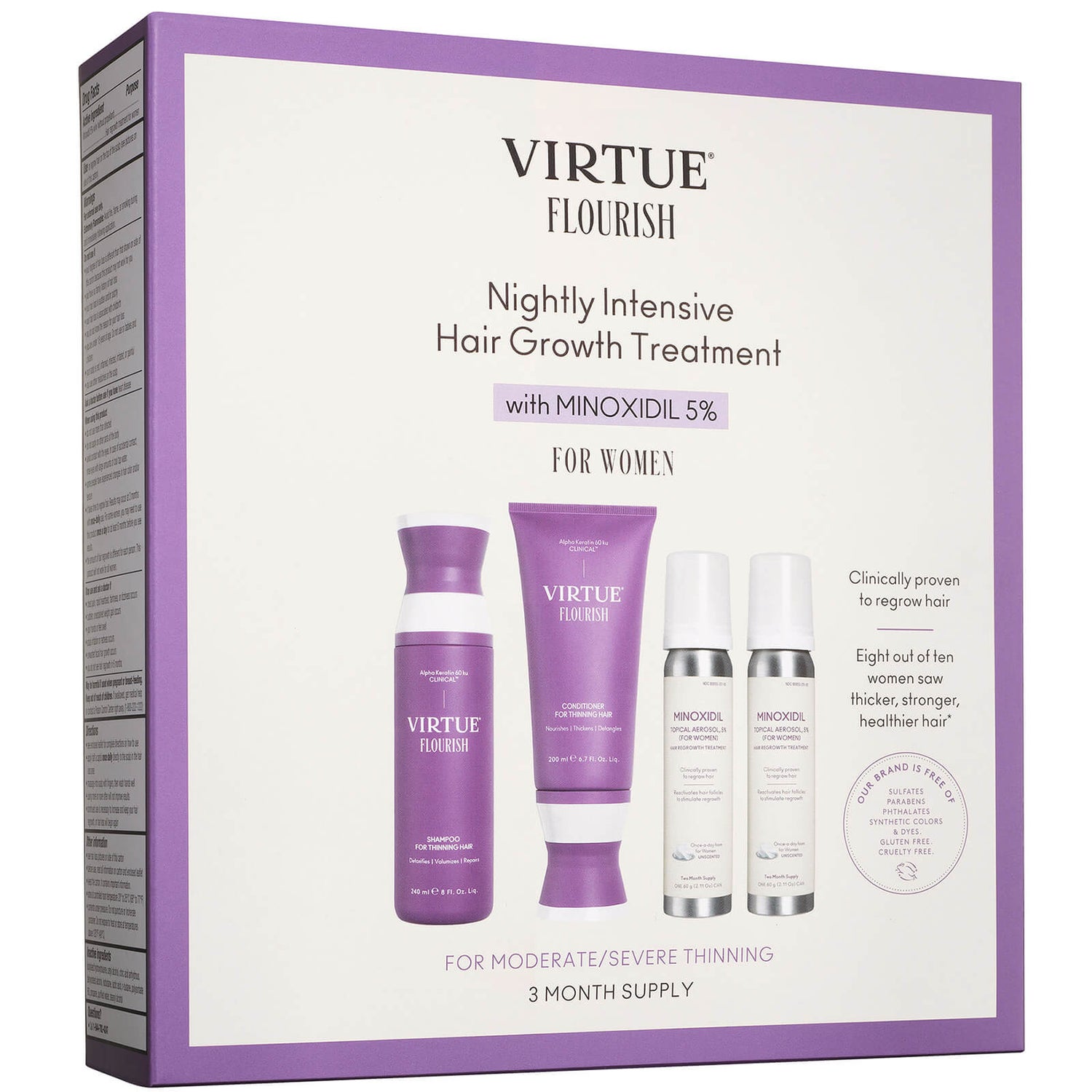 VIRTUE Flourish Nightly Intensive Hair Growth Treatment Hair Kit 4