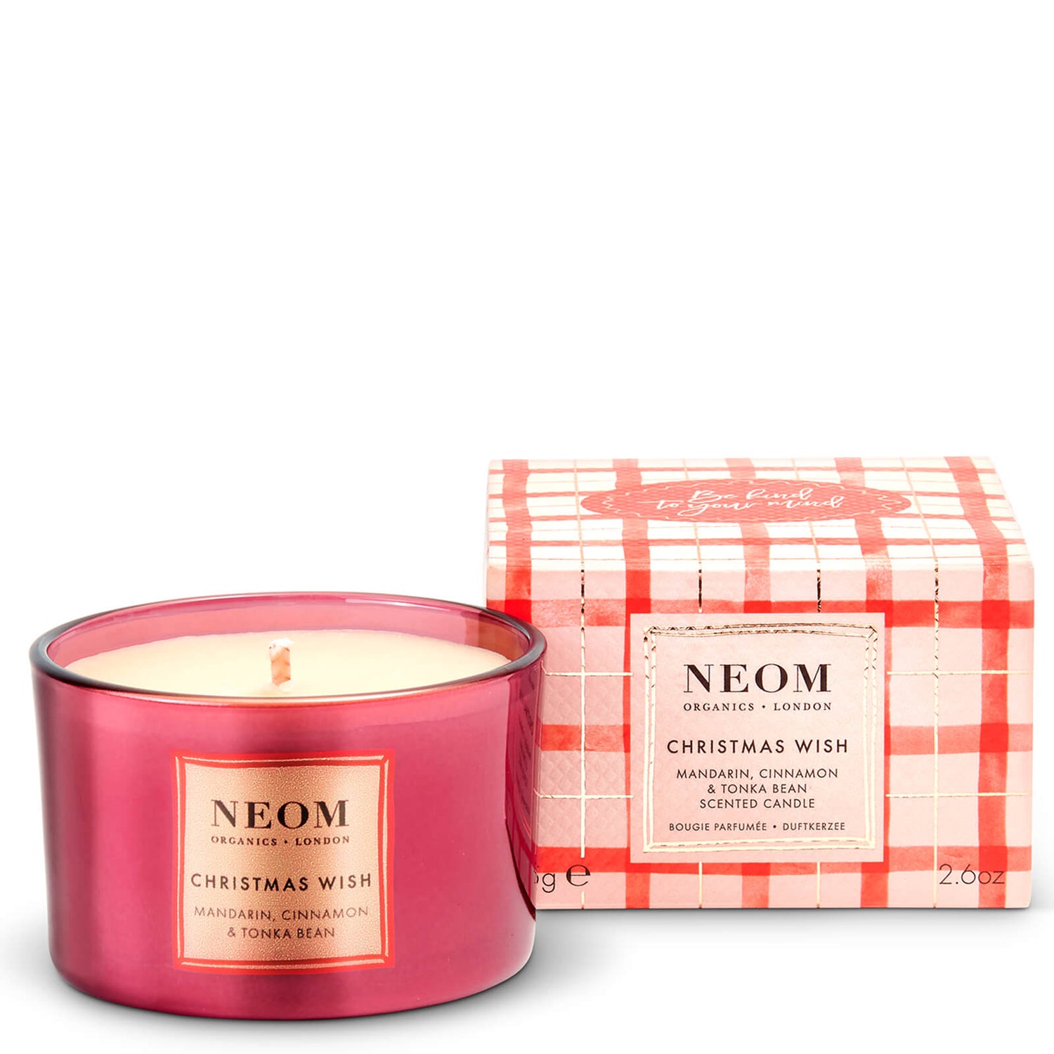 NEOM Christmas Wish Travel Candle (Worth £16.00) LOOKFANTASTIC