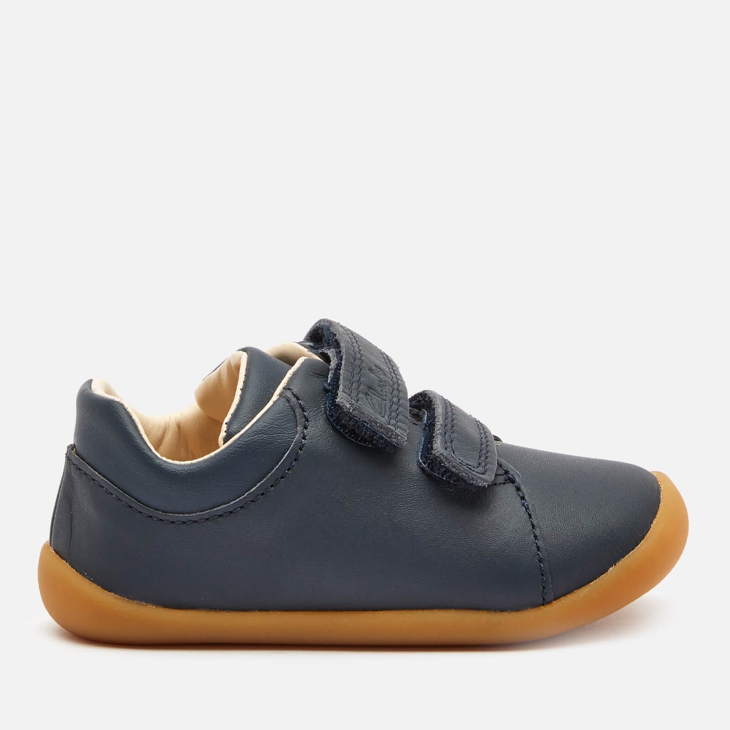 Clarks Toddlers Roamer Craft Shoes Navy Leather