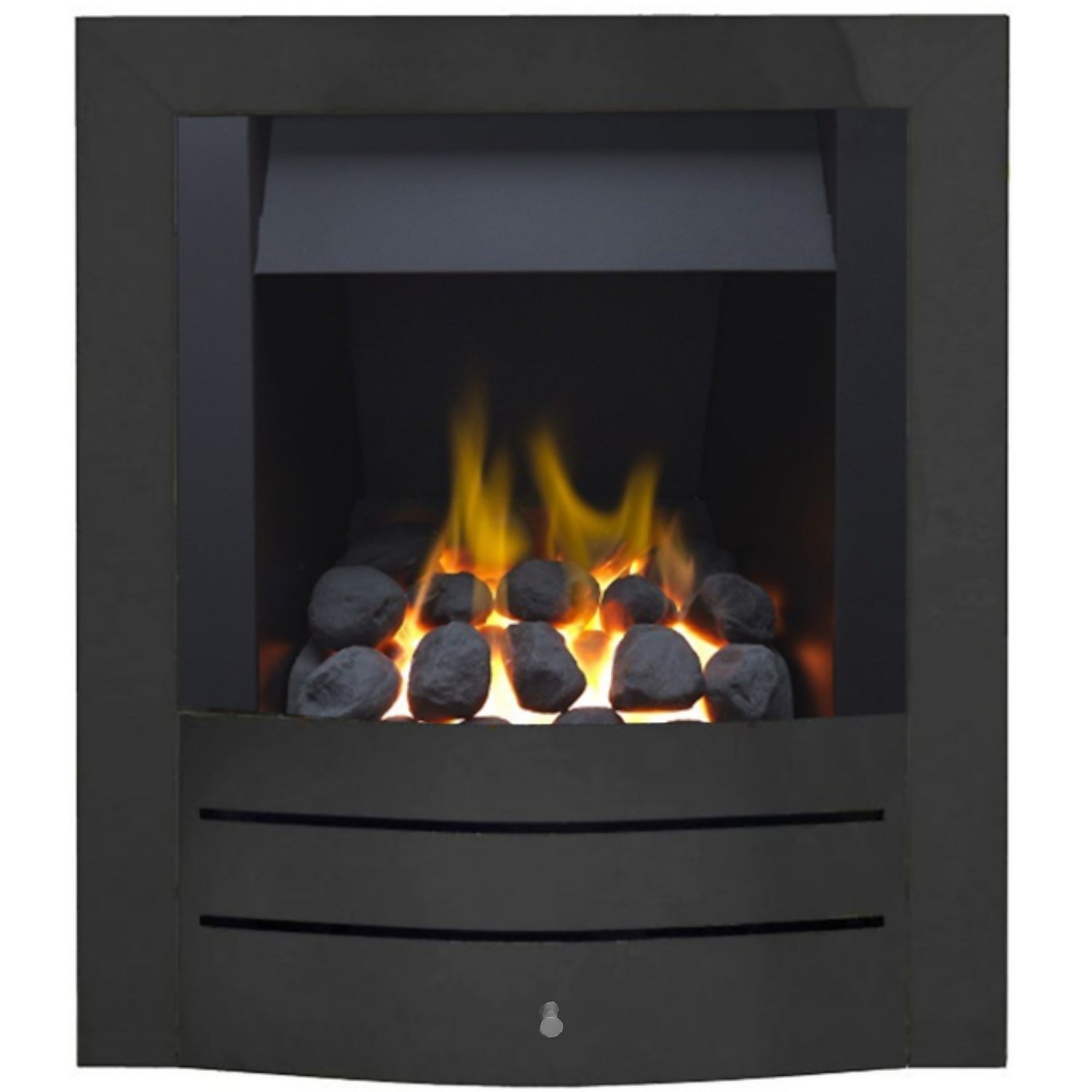The Melbourne Black Full Depth Gas Fire Homebase