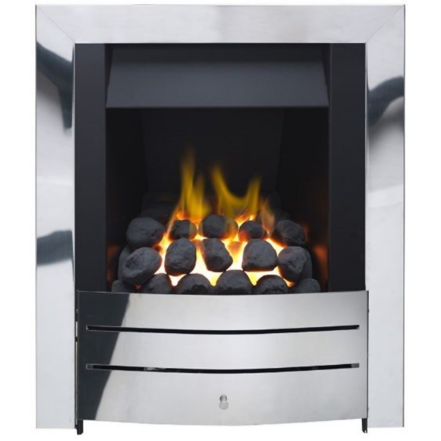 The Melbourne Chrome Full Depth Gas Fire Homebase
