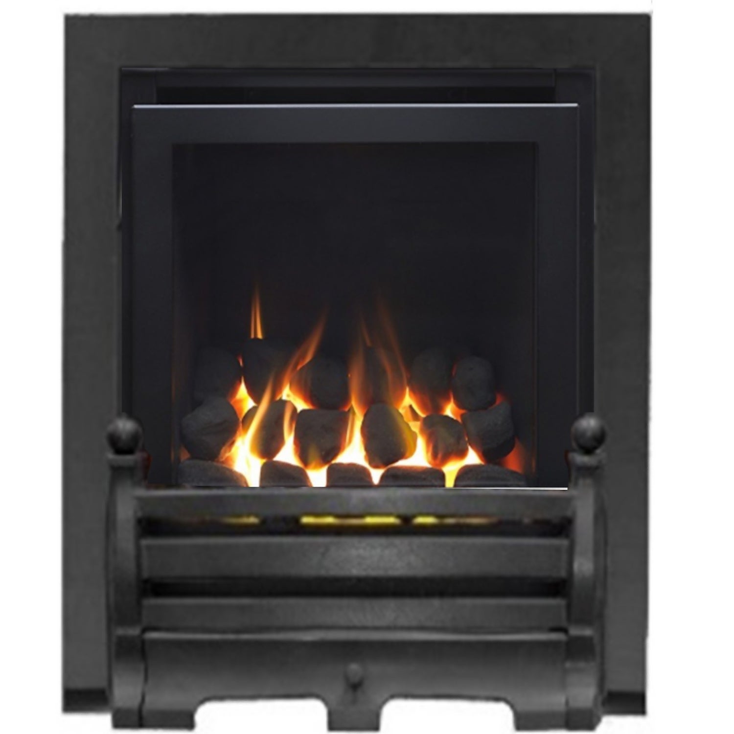 The Florence Black Full Depth High Efficiency Gas Fire Homebase