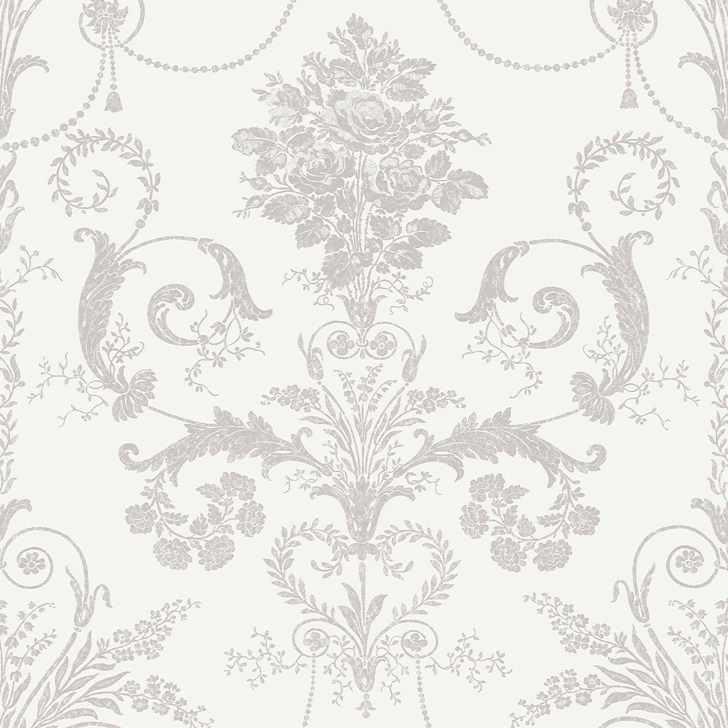 Laura Ashley Josette Dove Grey/White Wallpaper Homebase