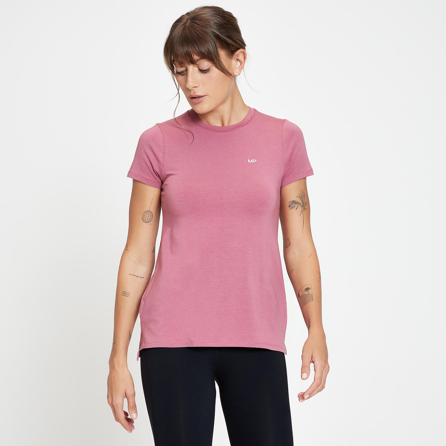 MP Women's Composure Longline Short Sleeve Top Mauve MYPROTEIN™