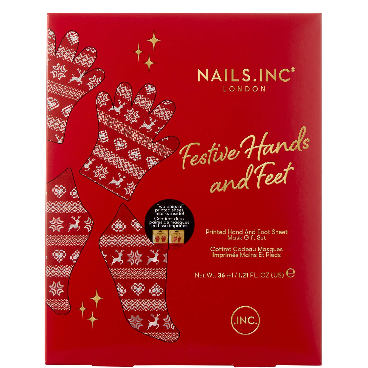 nails inc. Festive Hands and Feet Mask Duo LOOKFANTASTIC