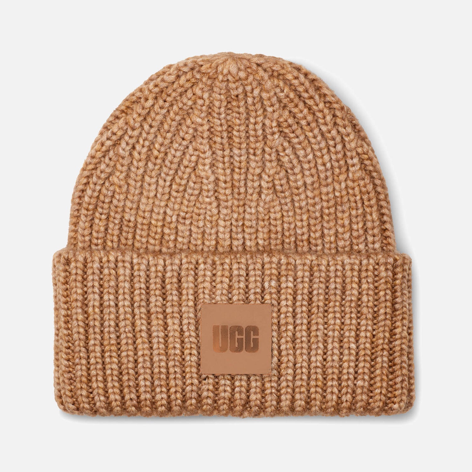 UGG Women's Airy Knit Ribbed Beanie Camel