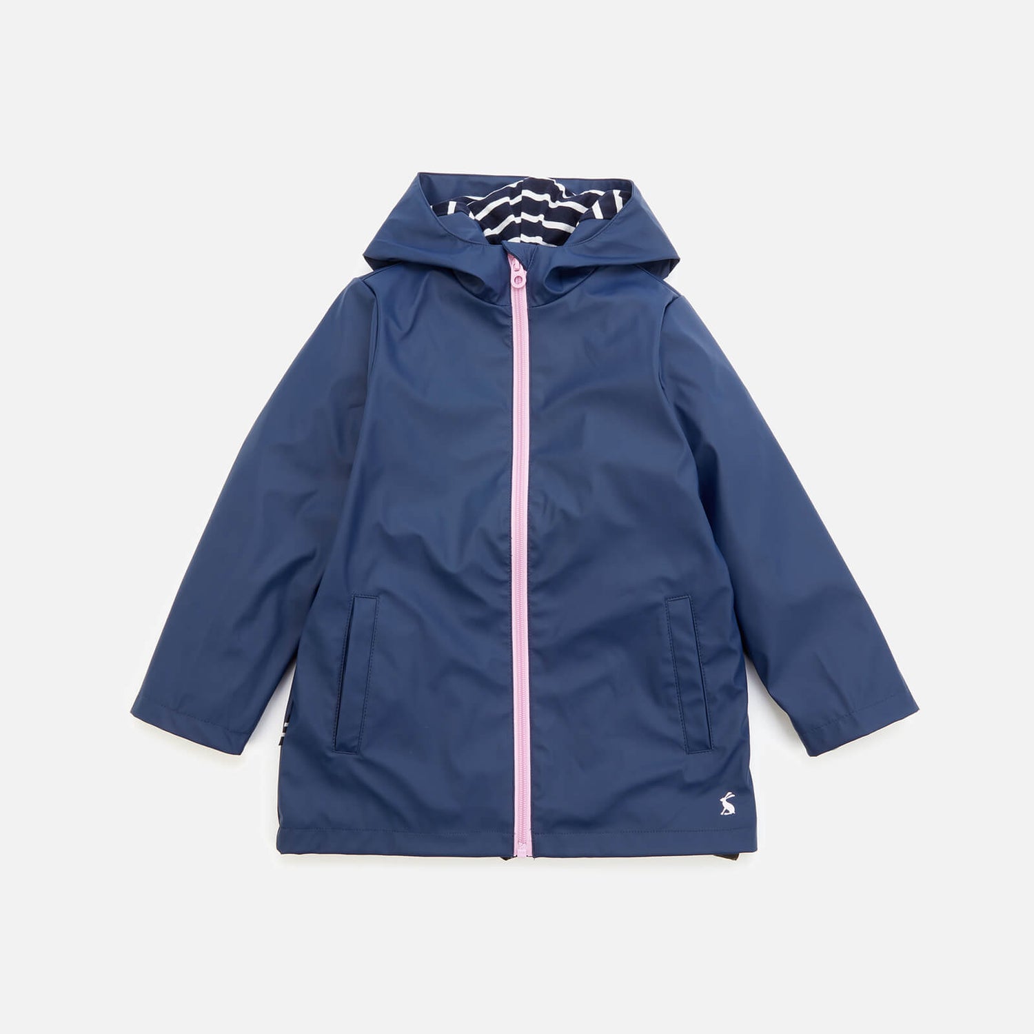 Joules Girls' Riverside Owl Raincoat Blue