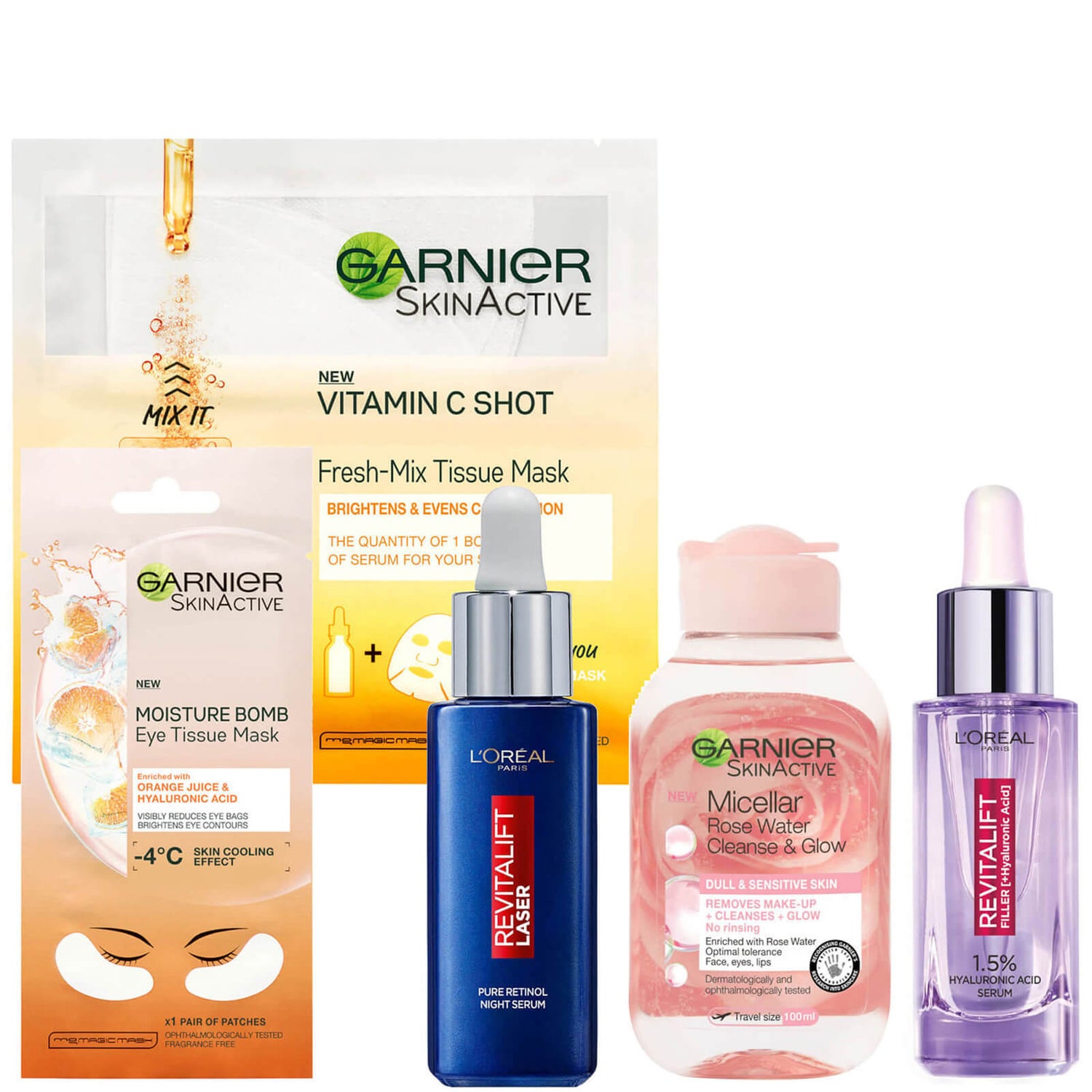 L'Oreal Paris X Garnier Brightening Booster με υαλουρονικό οξύ και