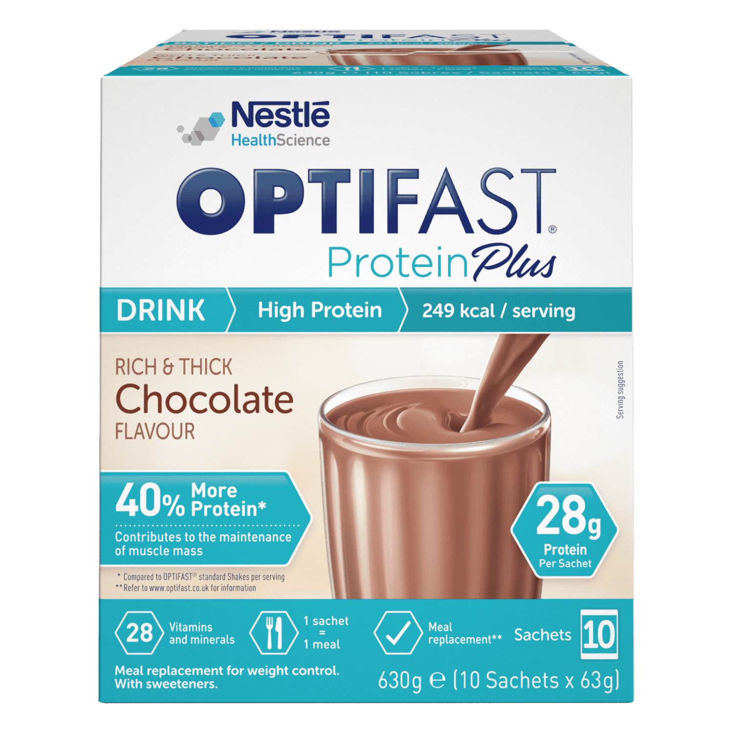 Protein Plus Shakes 10 Chocolate Sachets OPTIFAST® UK