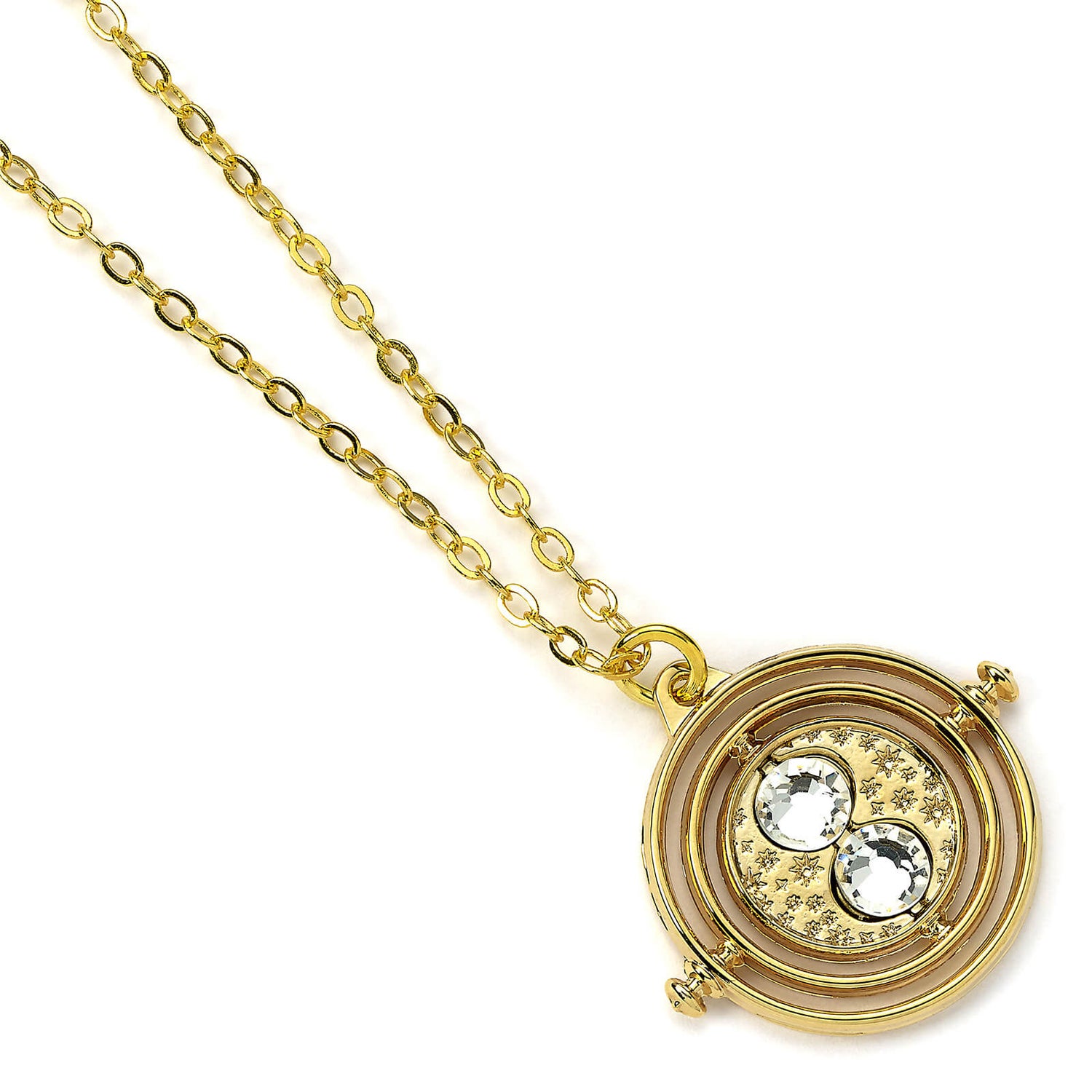 Harry Potter Fixed Time Turner Necklace Gold retro vibes and