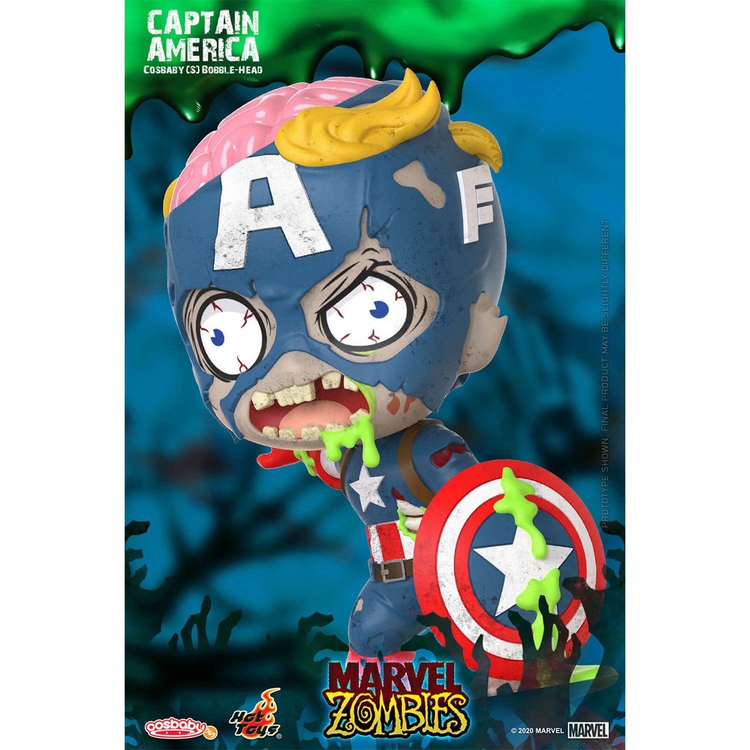 Hot Toys Cosbaby Marvel Comics [Size S] Marvel Zombies Captain