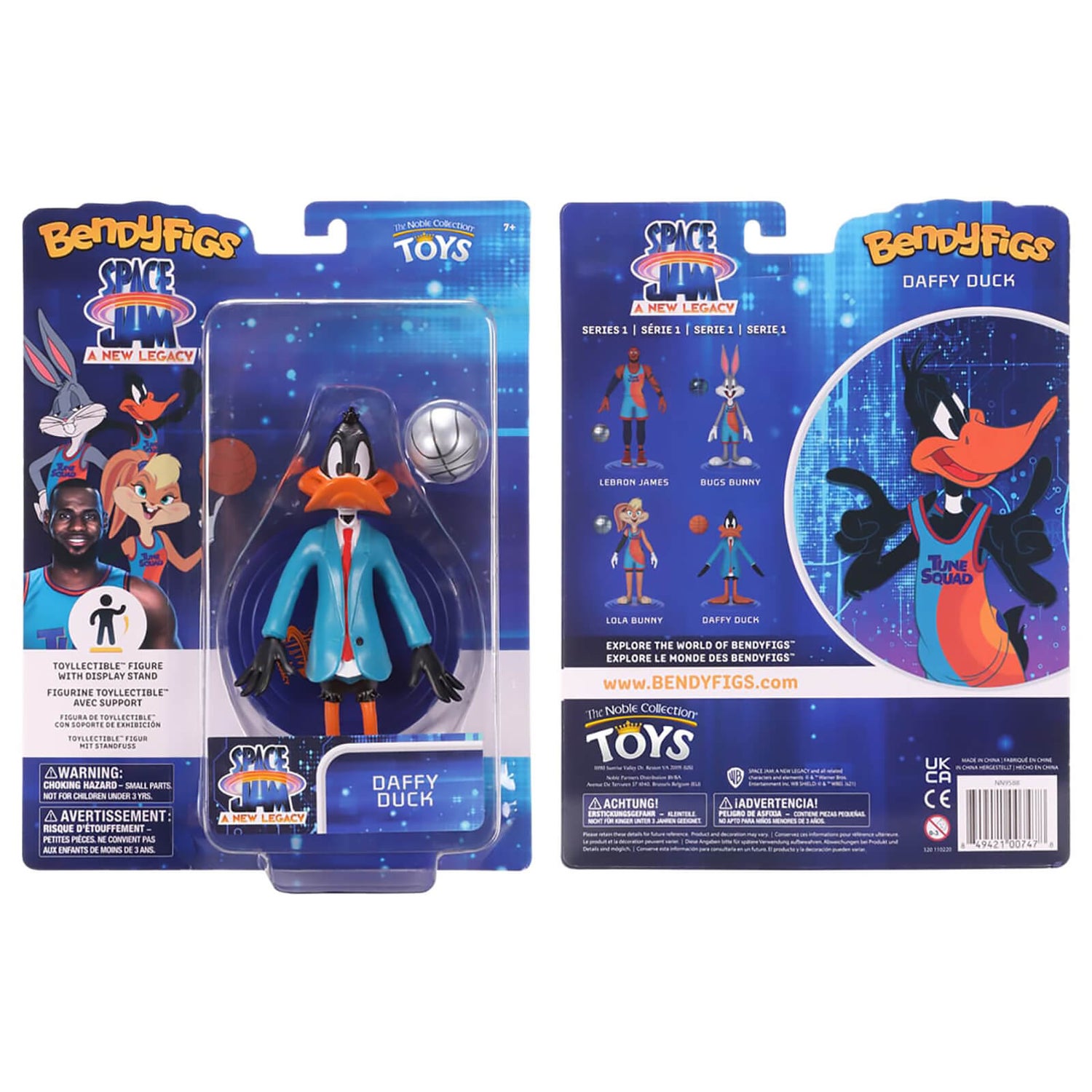 The Noble Collection Space Jam 2 - Lola Bunny Bendyfig, Figura Flexible De 18 Cm Con Base De Exhibición, Coleccionable Oficial De Space Jam