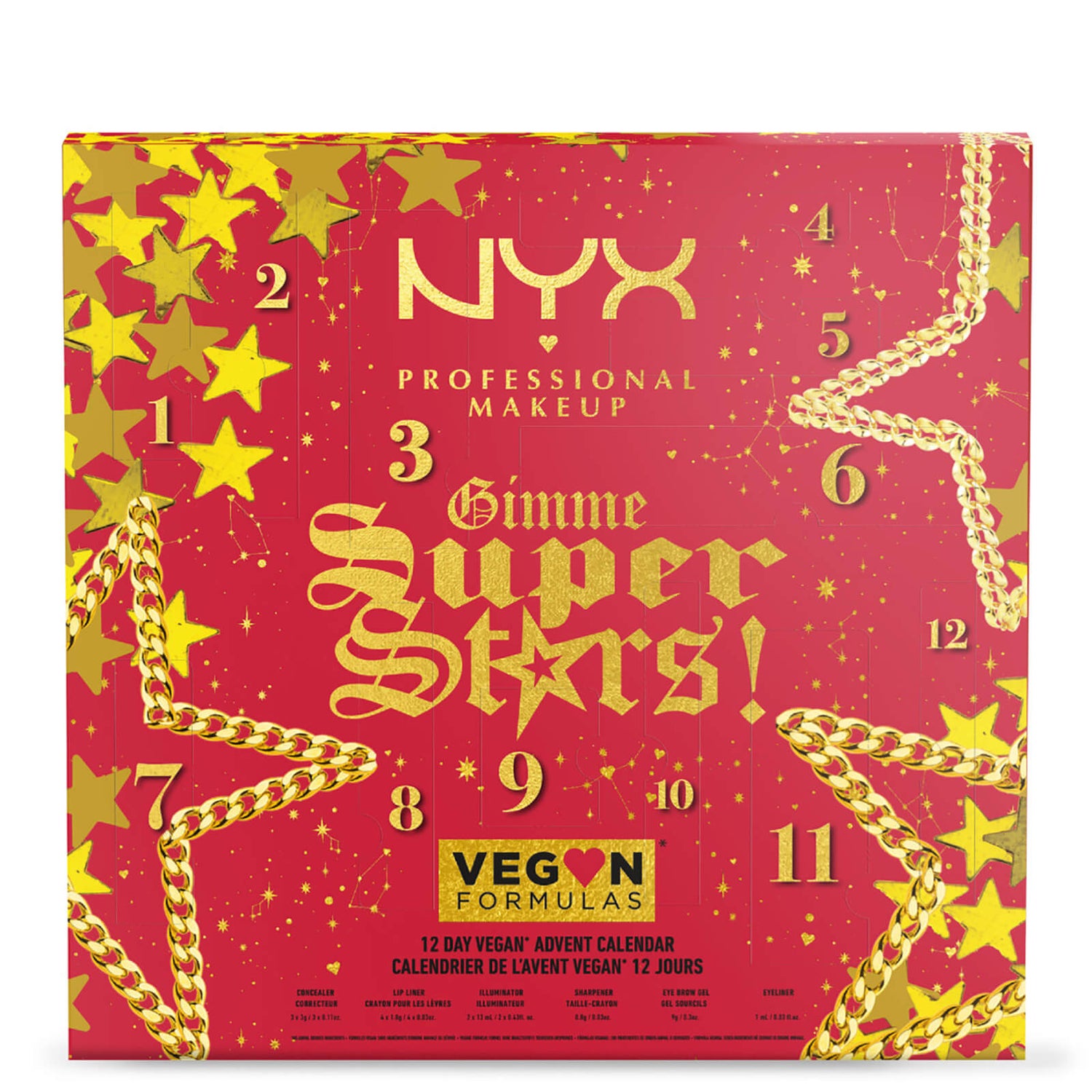NYX Professional Makeup Gimme Super Stars! 12 Day Vegan Iconic Advent