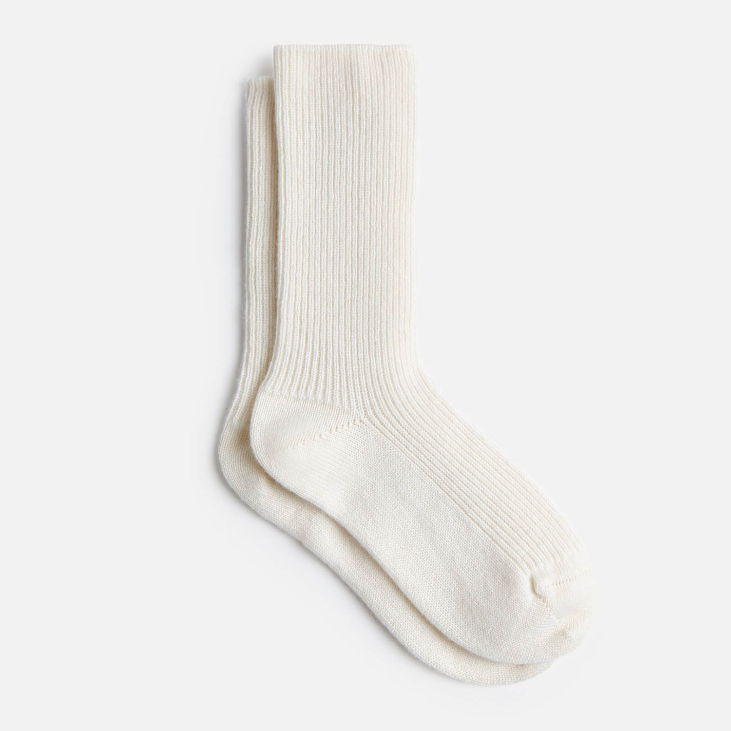 ESPA White Cashmere Ribbed Knit Socks | ESPA