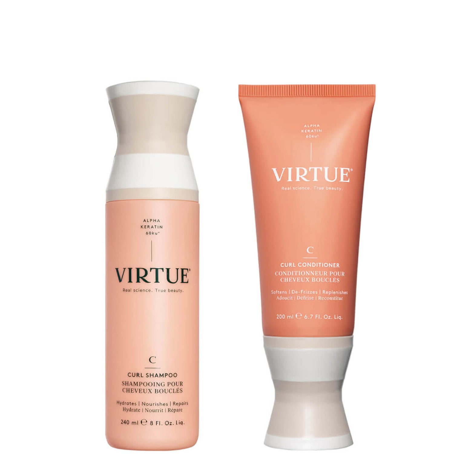 VIRTUE Curl Shampoo and Conditioner LOOKFANTASTIC