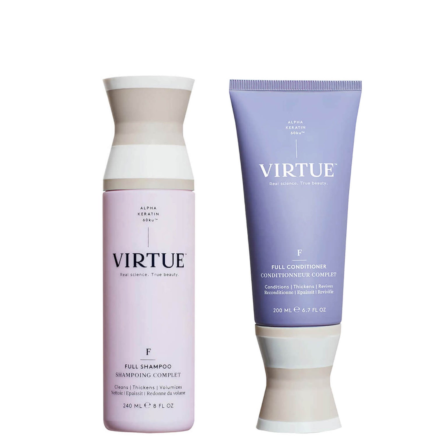 VIRTUE Full Shampoo and Conditioner LOOKFANTASTIC