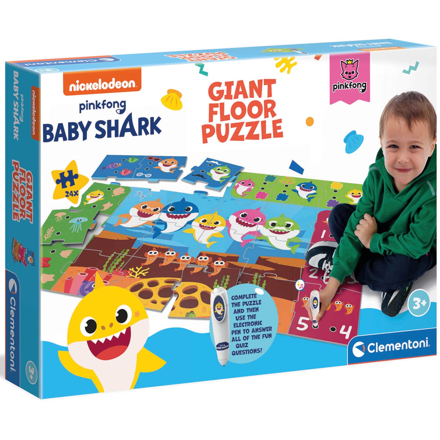 Clementoni Giant Educational Floor Puzzle Baby Shark Toys Zavvi UK