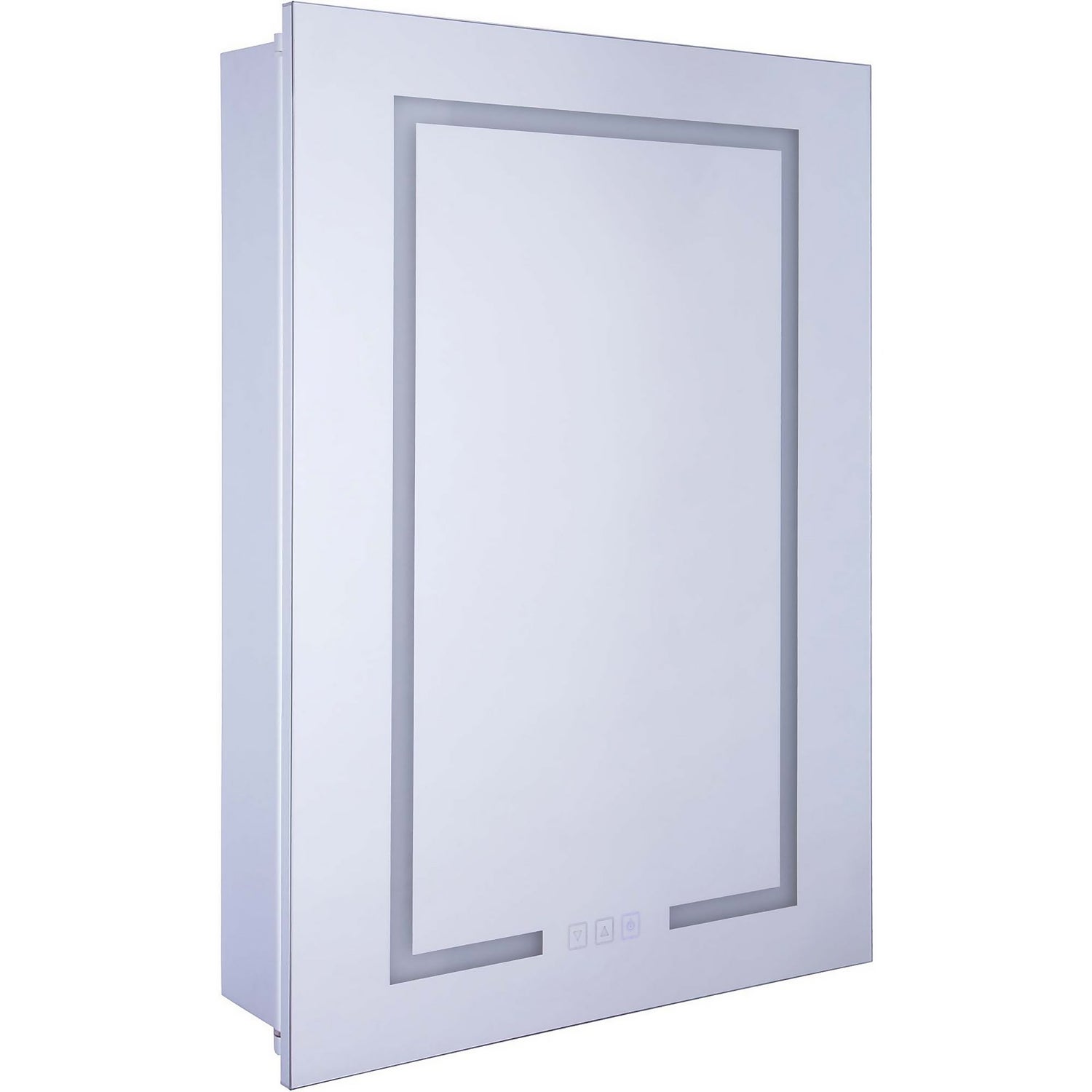 Croydex Clarence Single Door Illuminated Aluminium Bathroom