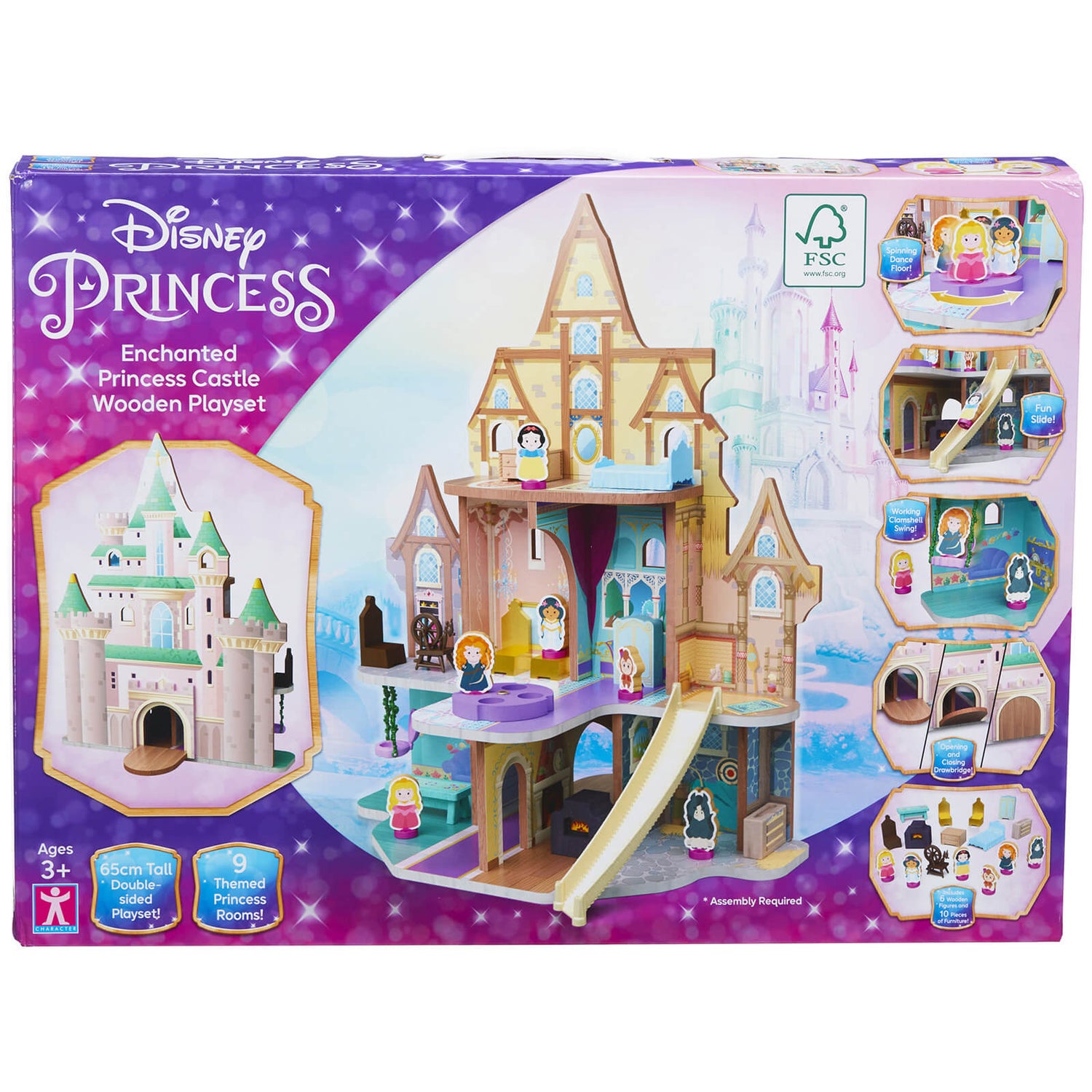 Disney Princess Enchanted Princess Castle Wooden Playset Toys Zavvi UK
