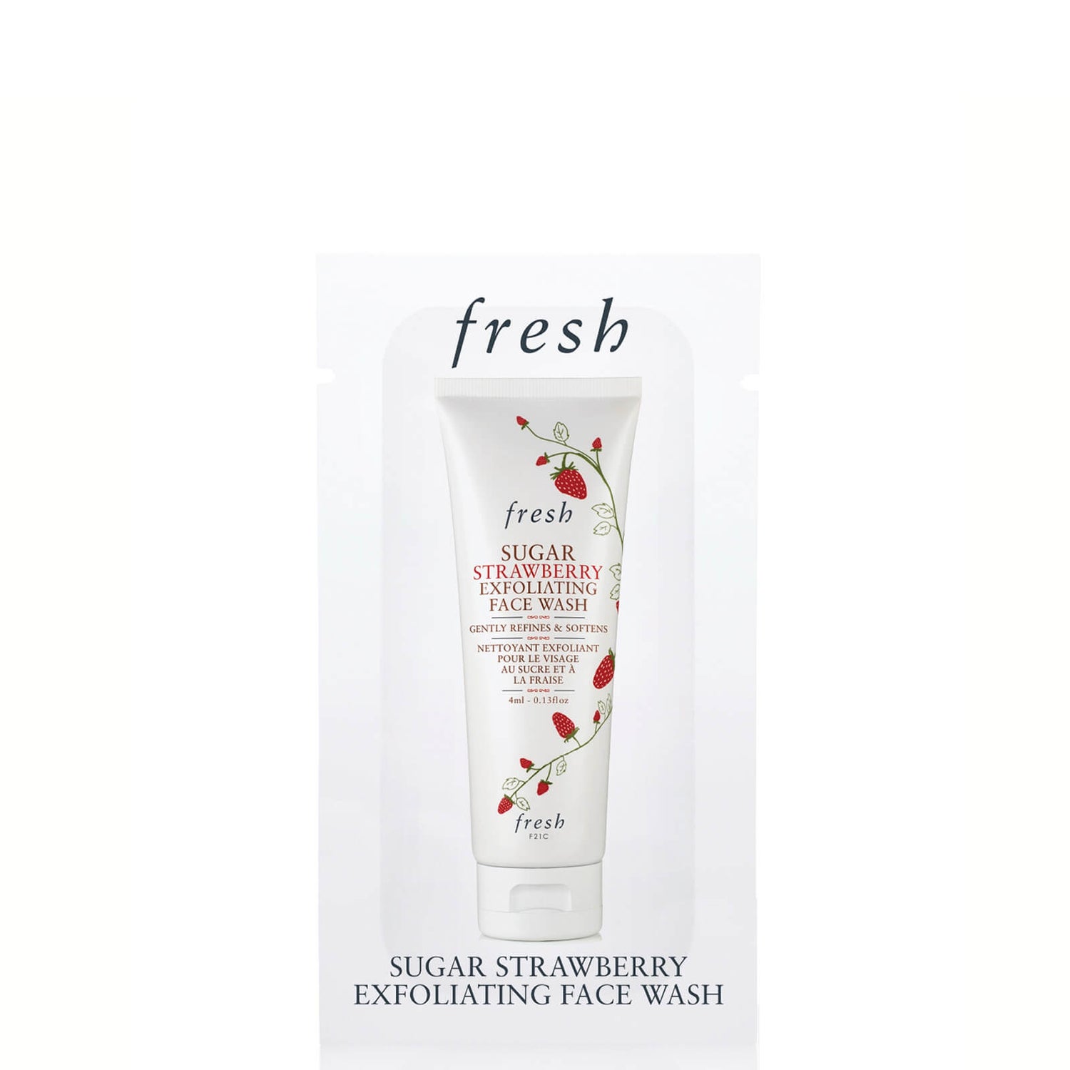 Fresh Sugar Strawberry Exfoliating Face Wash 4ml (Sample) LOOKFANTASTIC