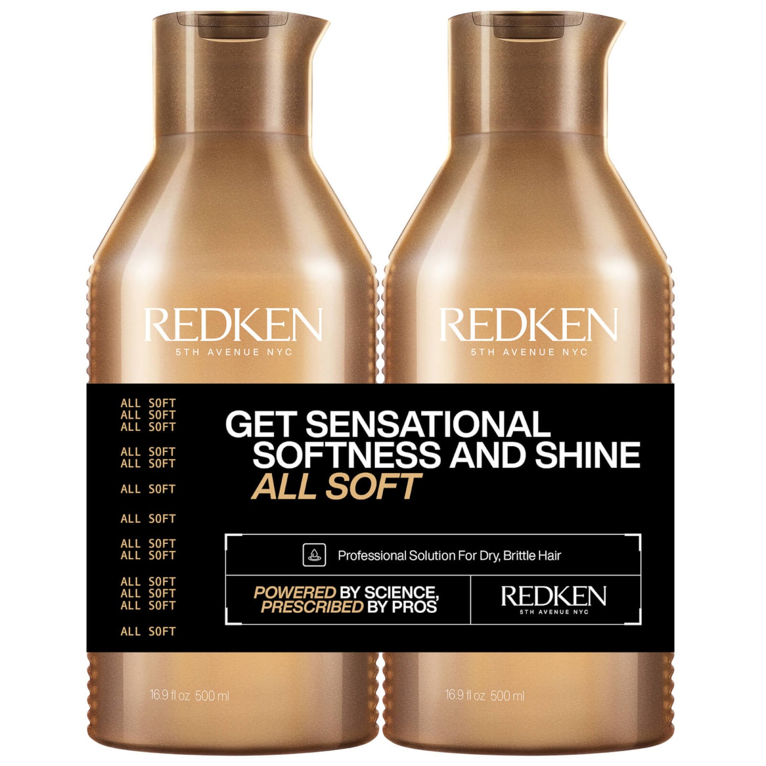 Redken All Soft Shampoo and Conditioner Duo (2 x 500ml) LOOKFANTASTIC