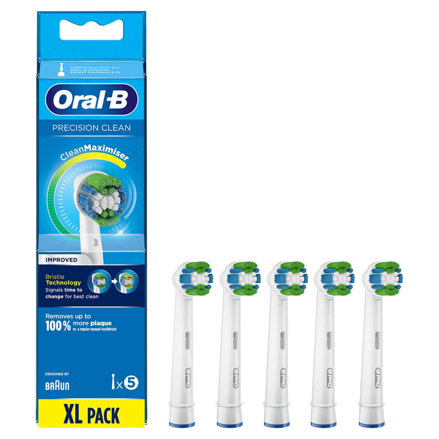 OralB Precision Clean Brush Head with Clean Maximiser 5 Counts