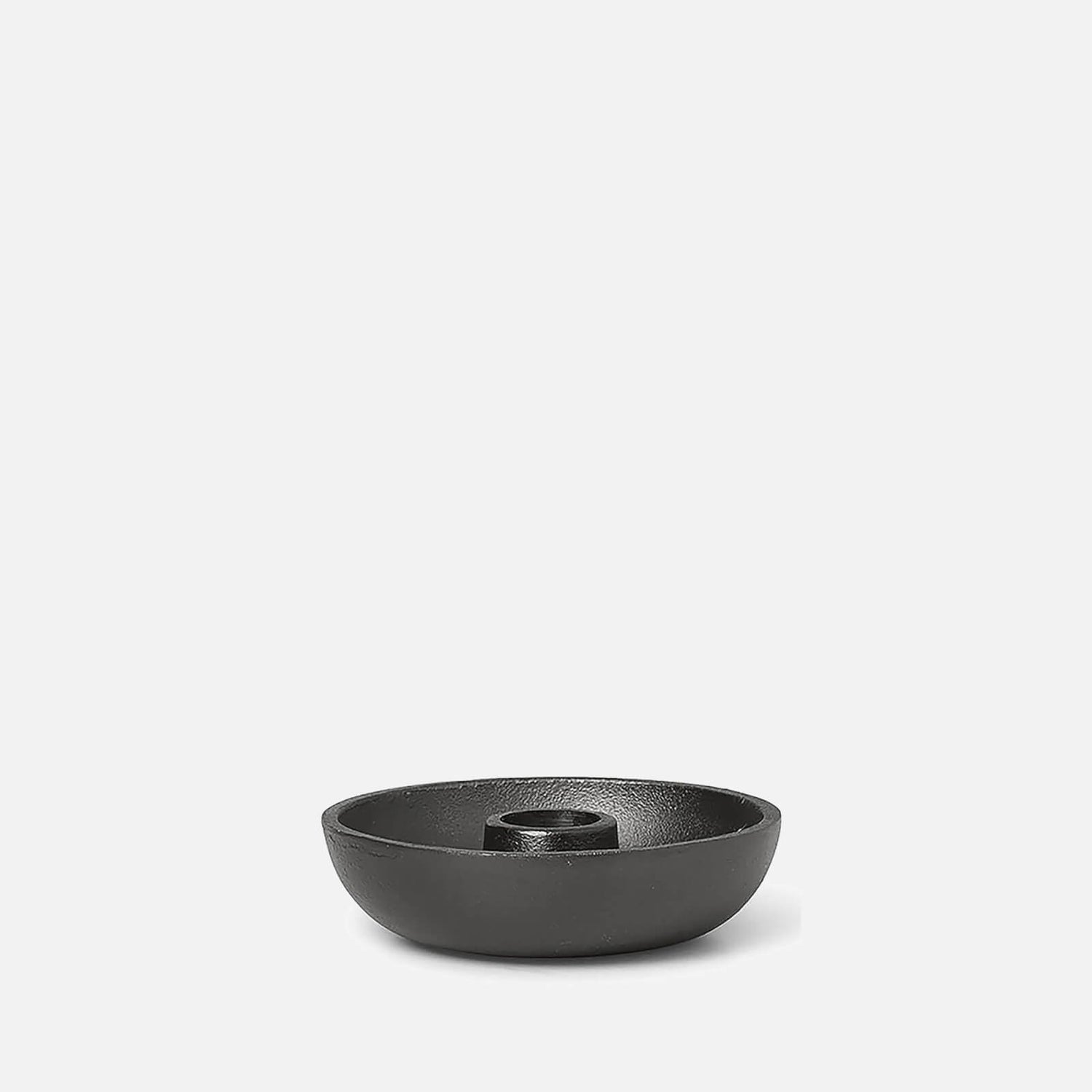 Ferm Living Bowl Candle Holder SingleBlackened Aluminium