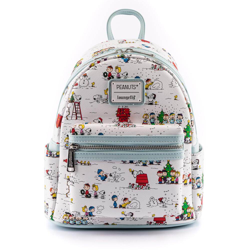 Loungefly Peanuts Happy Holidays Aop Mini Backpack Clothing Zavvi UK