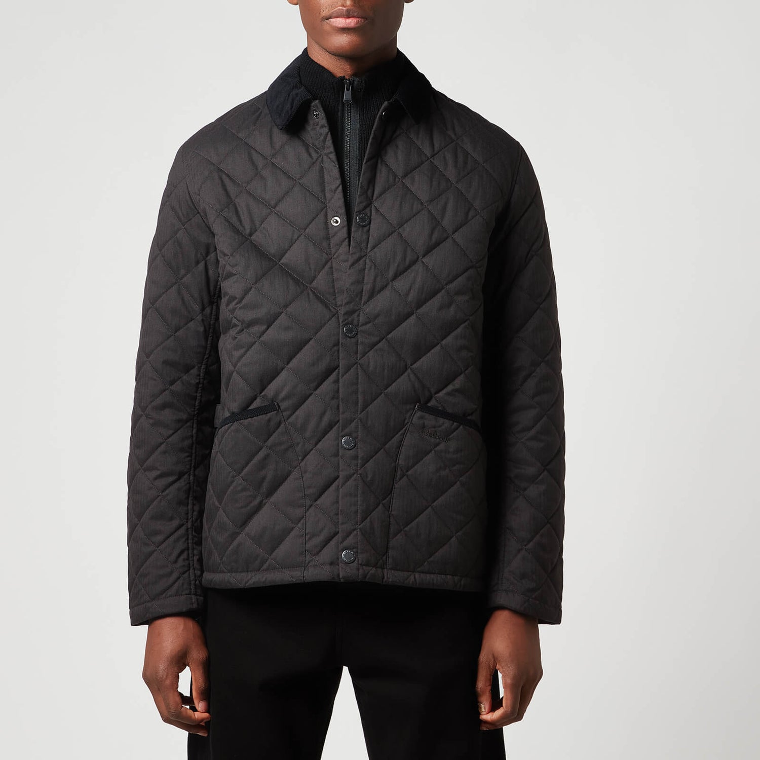 Barbour Heritage Tartan Men's Yordel Quilted Jacket Charcoal