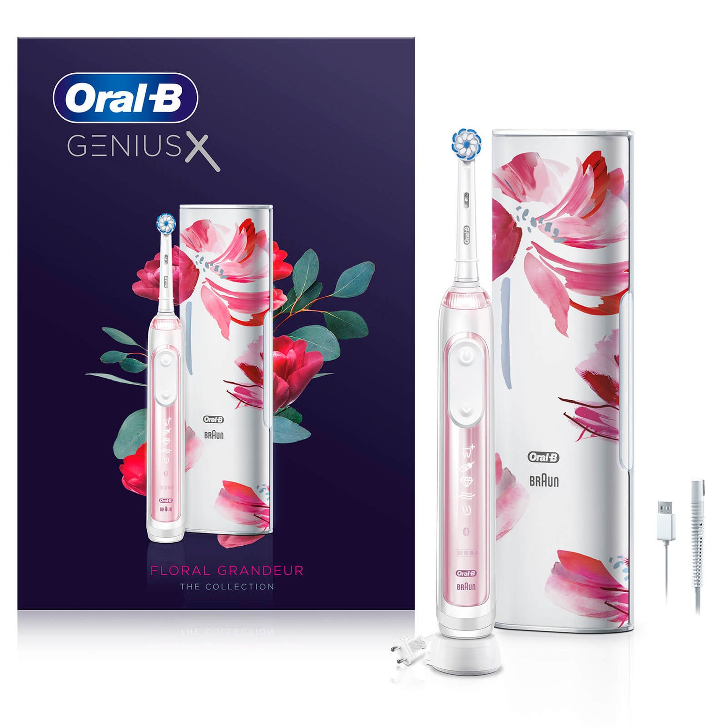 Genius X Limited Edition Electric Toothbrush Blush Pink OralB UK