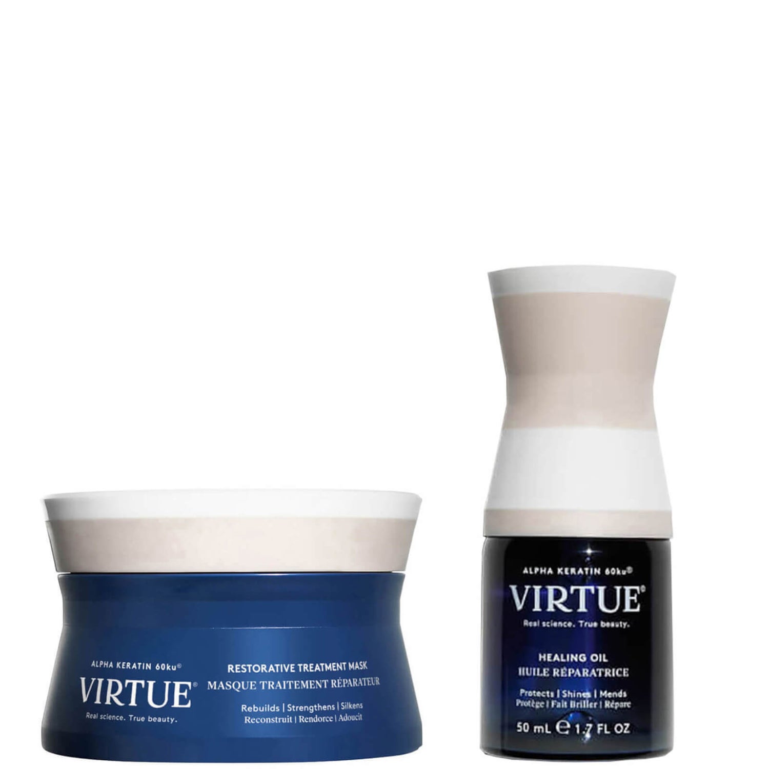 VIRTUE Keratin Healing Mask and Oil Bundle LOOKFANTASTIC