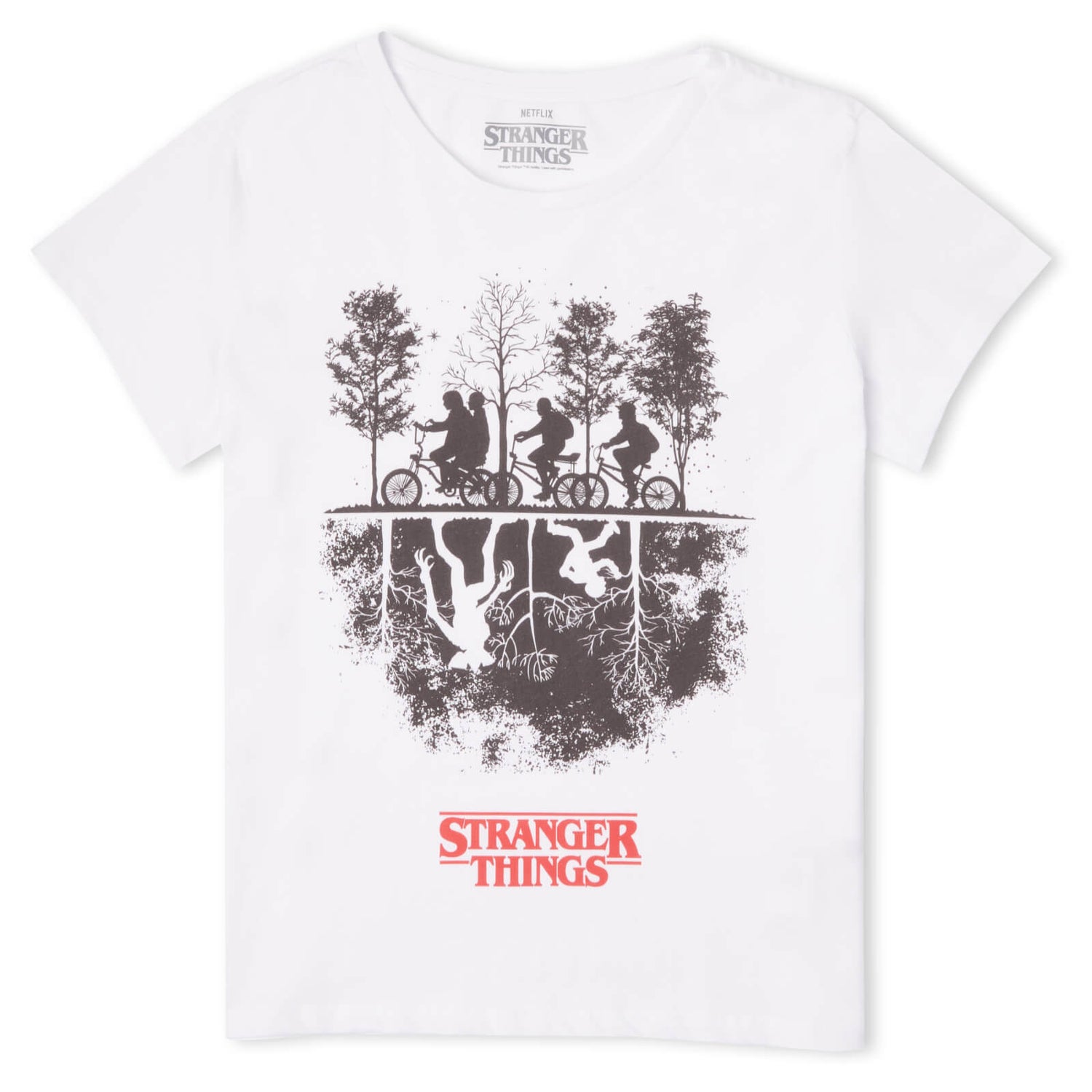 Stranger Things Upside Down Women's TShirt White Clothing Zavvi UK