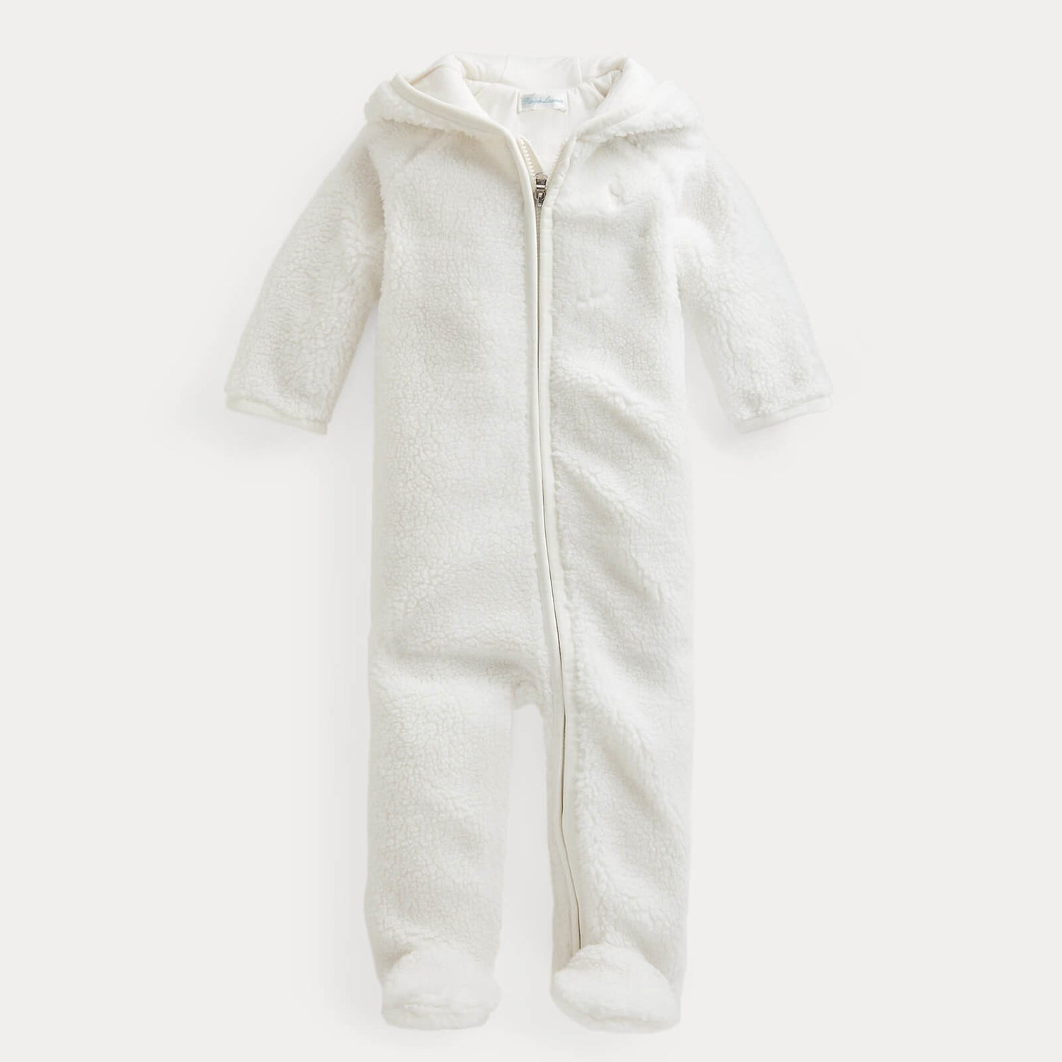Ralph Lauren Baby Faux Shearling Bunting Suit Trophy Cream