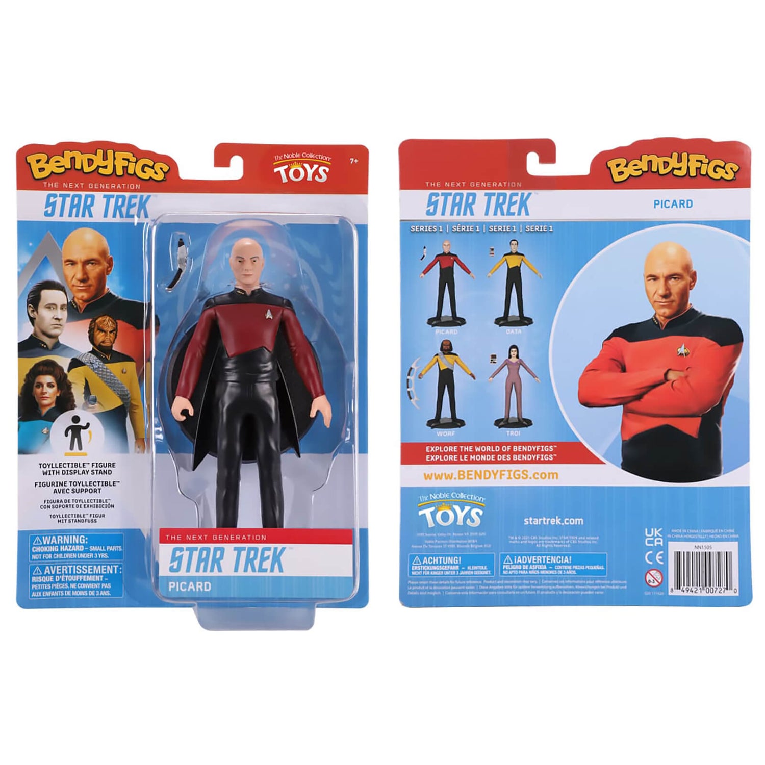Figurine Articulée Capitaine Picard Star Trek - 7 Pouces - The Noble Collection - Neuf