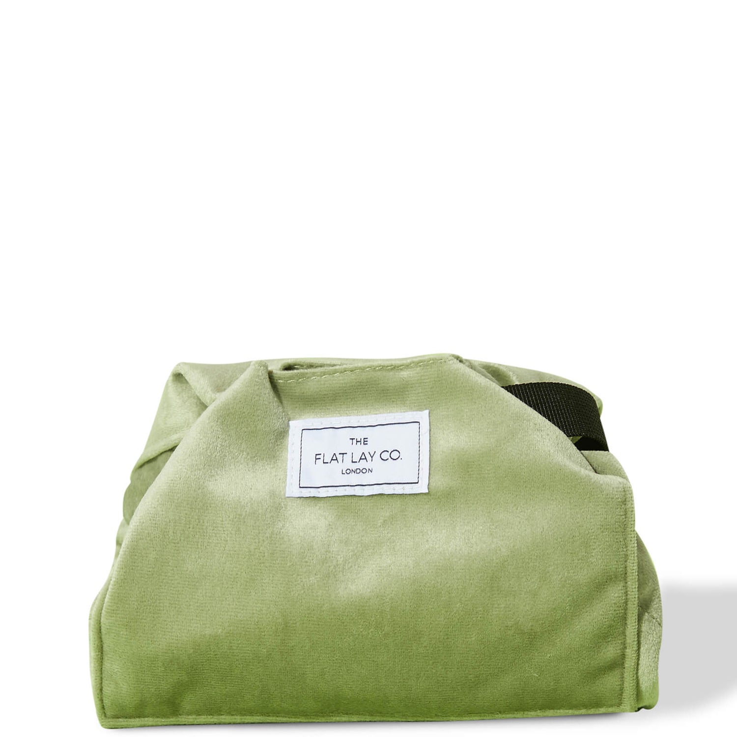 The Flat Lay Co. Drawstring Bag Sage Green Velvet LOOKFANTASTIC