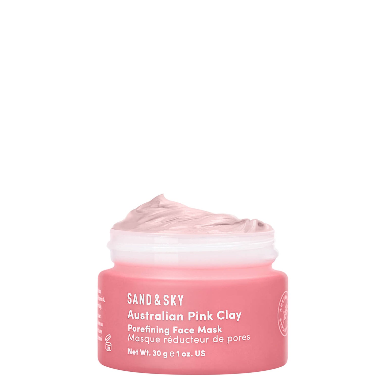 Sand & Sky Travel Sized Australian Pink Clay Porefining Face Mask 30g LOOKFANTASTIC