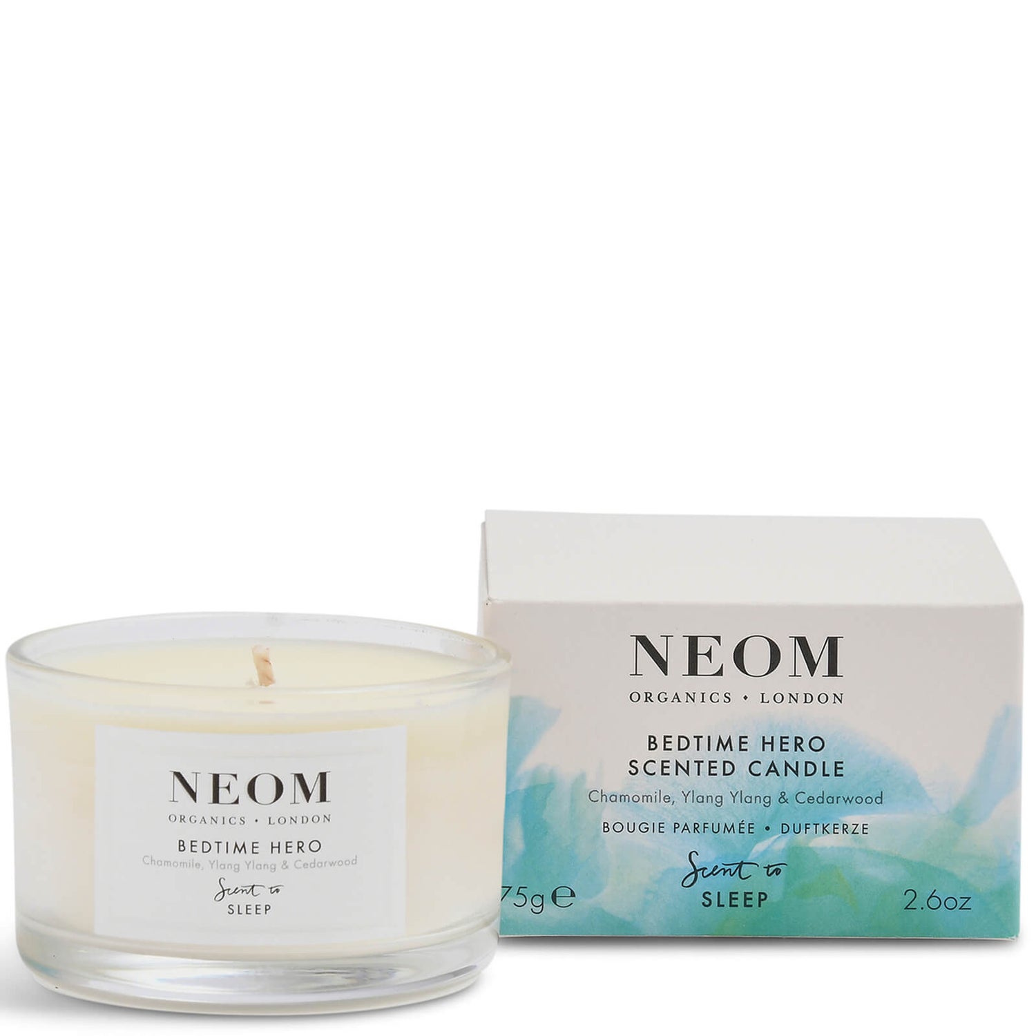 NEOM Wellbeing Bedtime Hero Travel Scented Candle 75g LOOKFANTASTIC