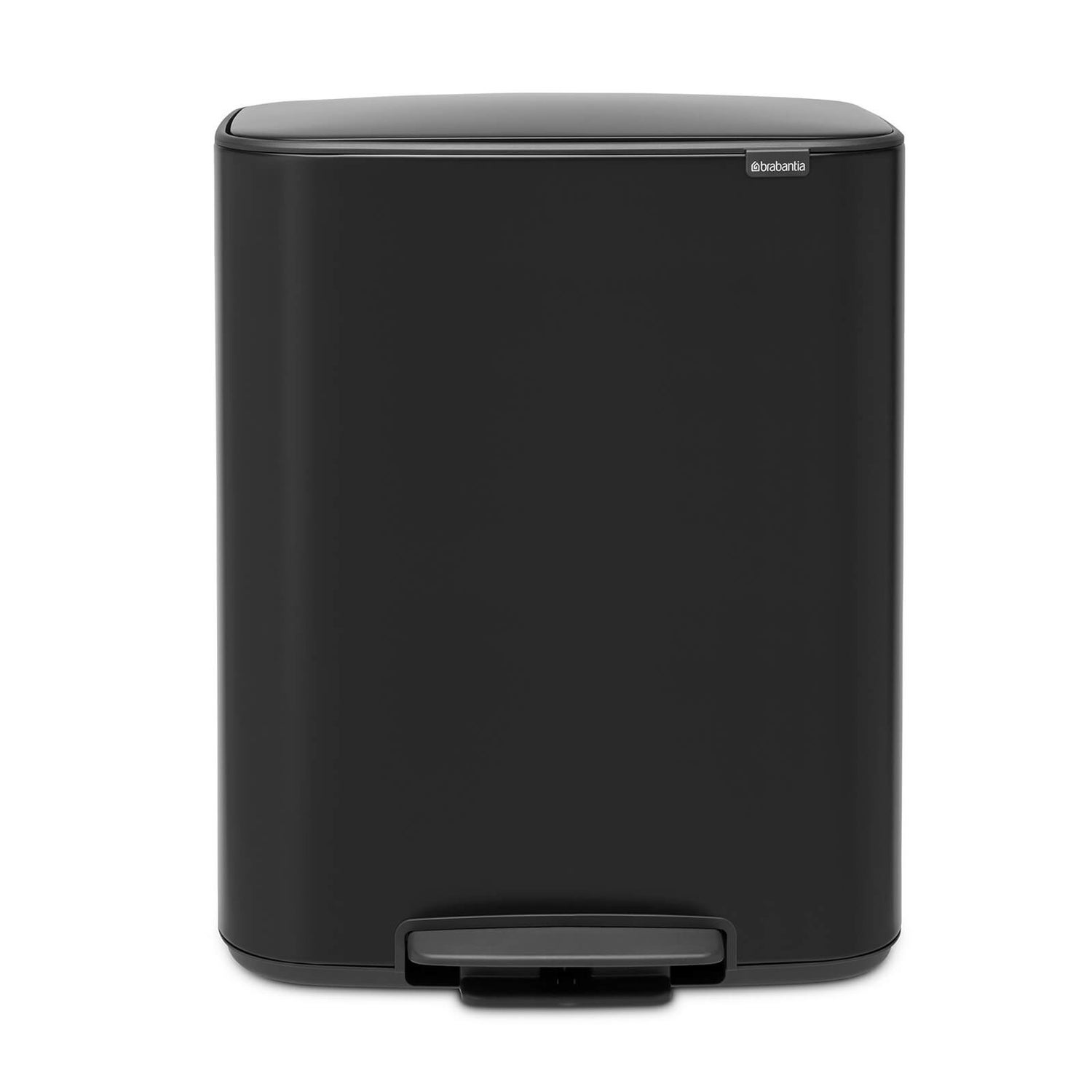 Brabantia Bo Pedal Bin 2 x 30L Matt Black TheHut.de