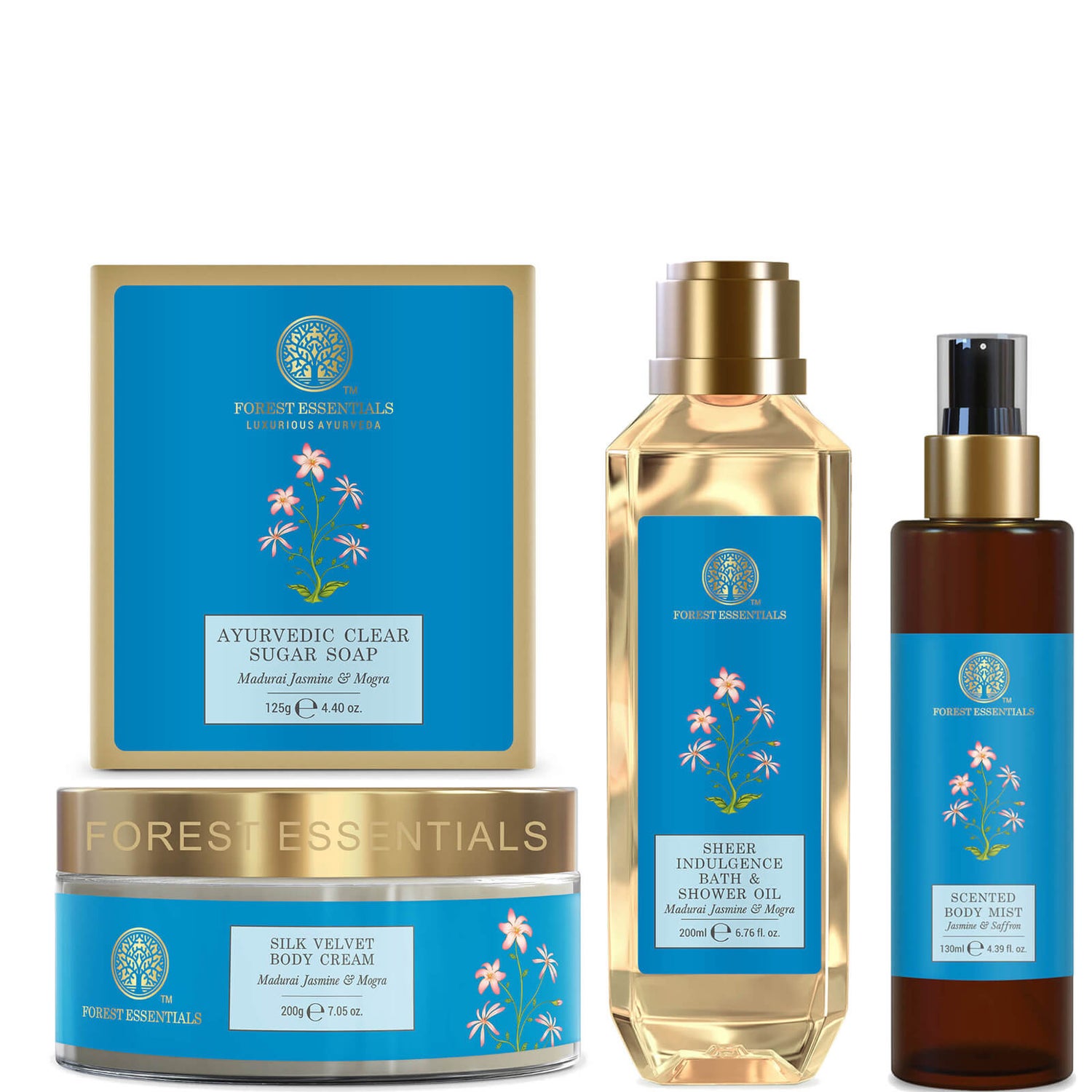 Forest Essentials Madurai and Jasmine Cream Body Care Regime Envío