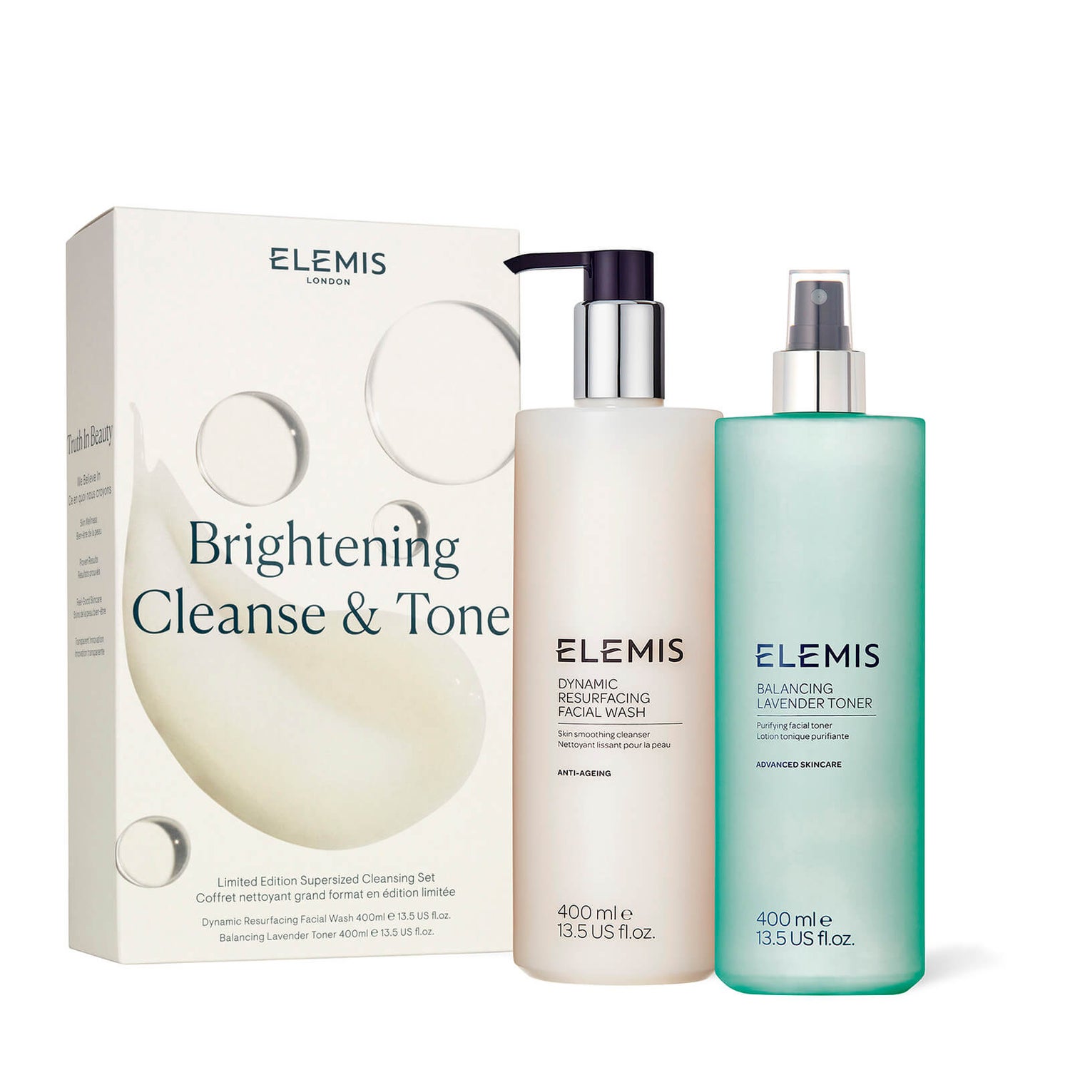 Elemis Brightening Cleanse and Tone Supersized Duo LOOKFANTASTIC