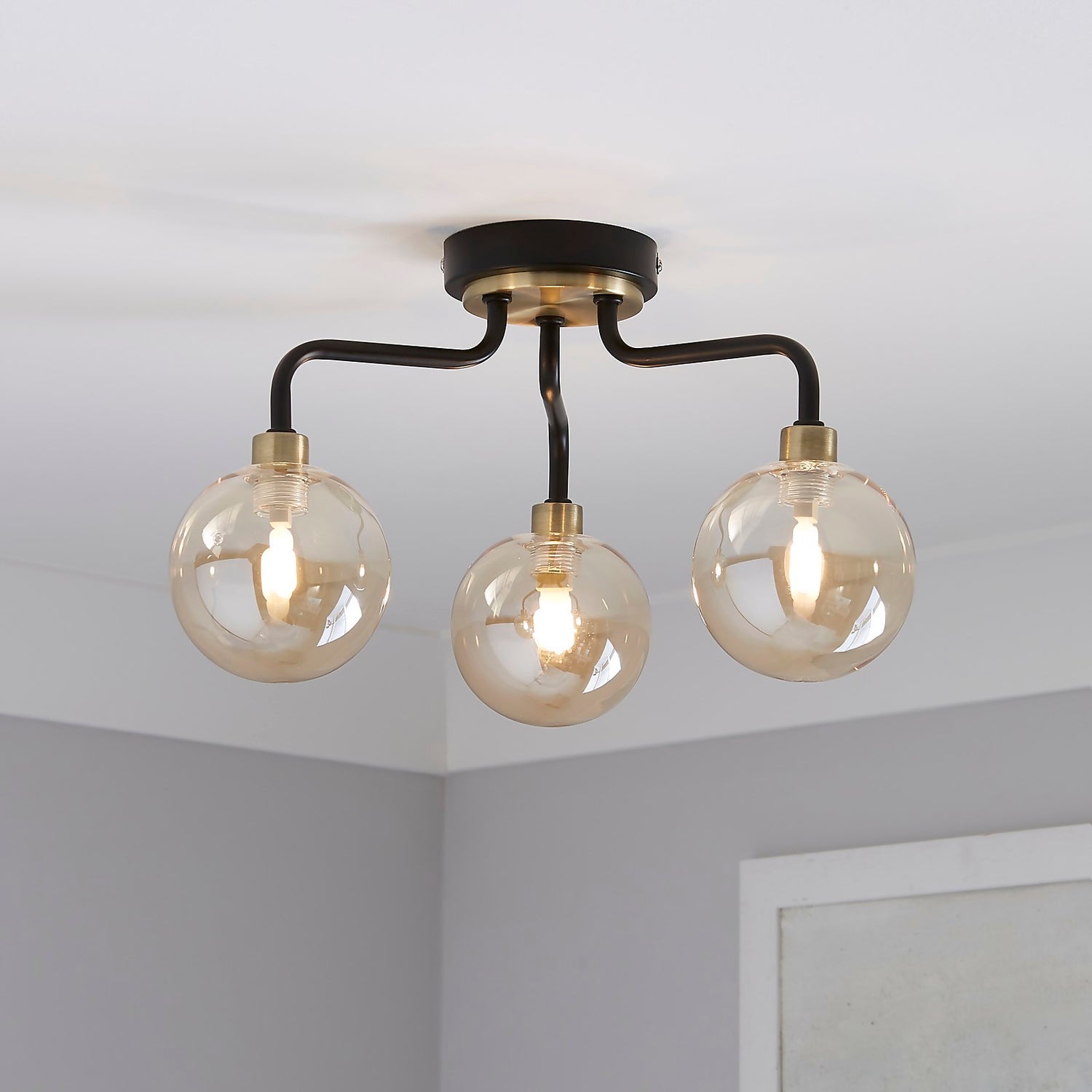 Altrincham Light Flush Ceiling Fitting Homebase atelieryuwa.ciao.jp