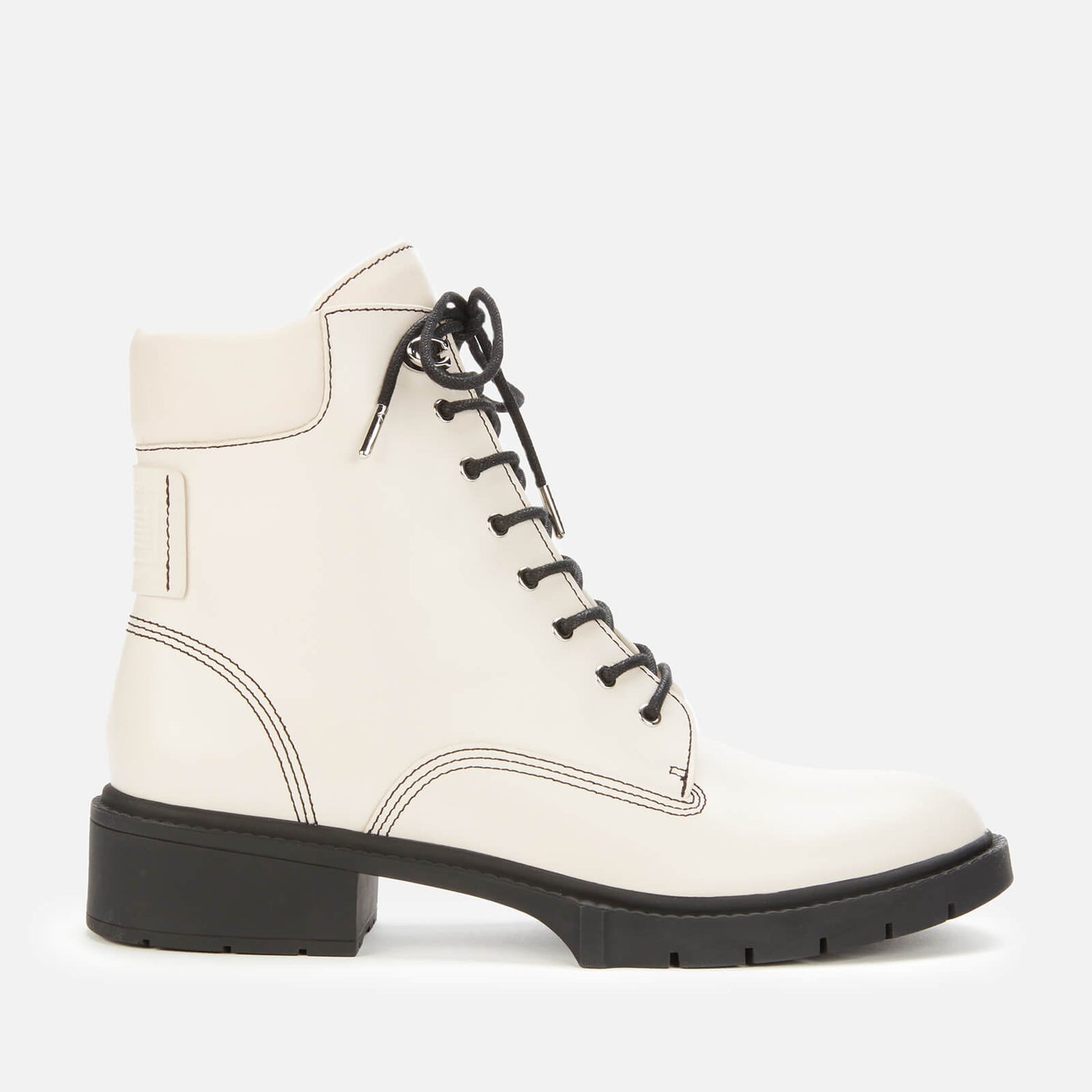 Coach Women's Lorimer Leather Lace Up Boots Chalk