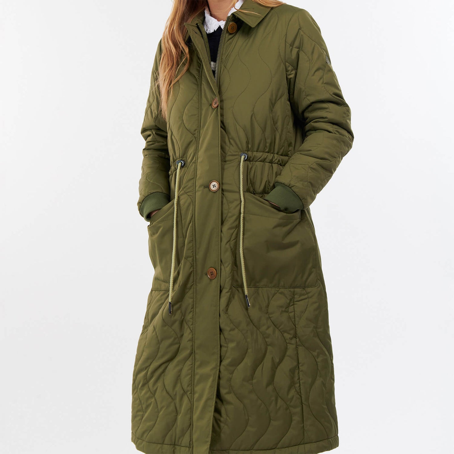 Barbour Women's Astley Quilted Jacket - Dark Moss | TheHut.com