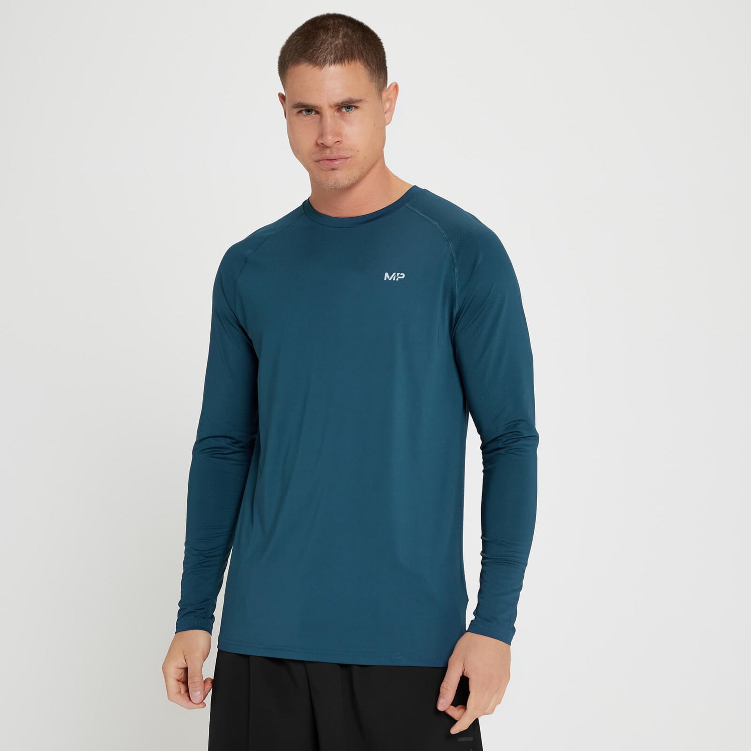 MP Men's Velocity Long Sleeve T-Shirt - Blue Wing Teal | MYPROTEIN™