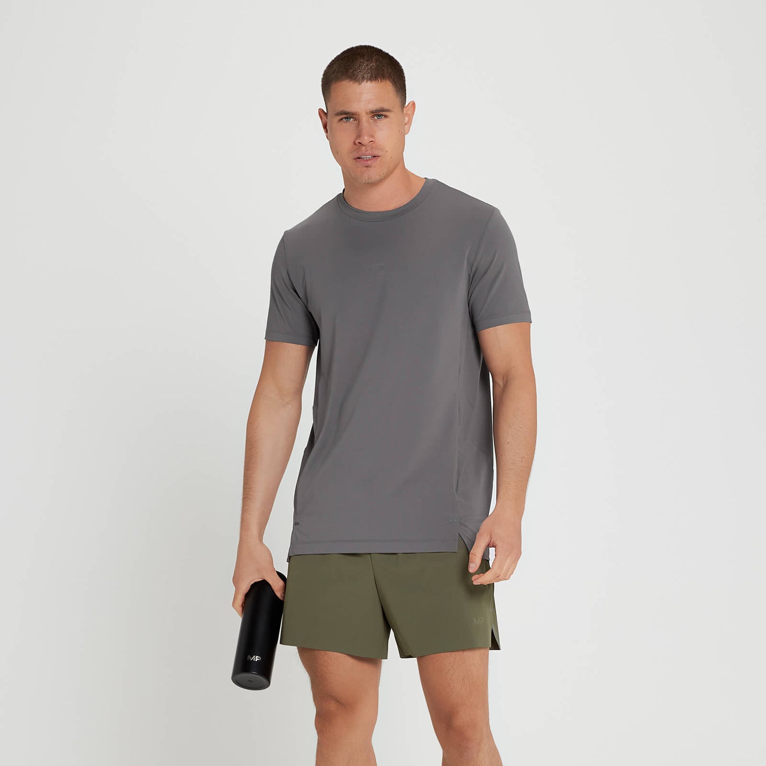 MP Men's Velocity Ultra Short Sleeve T-Shirt - Pebble Grey | MYPROTEIN™