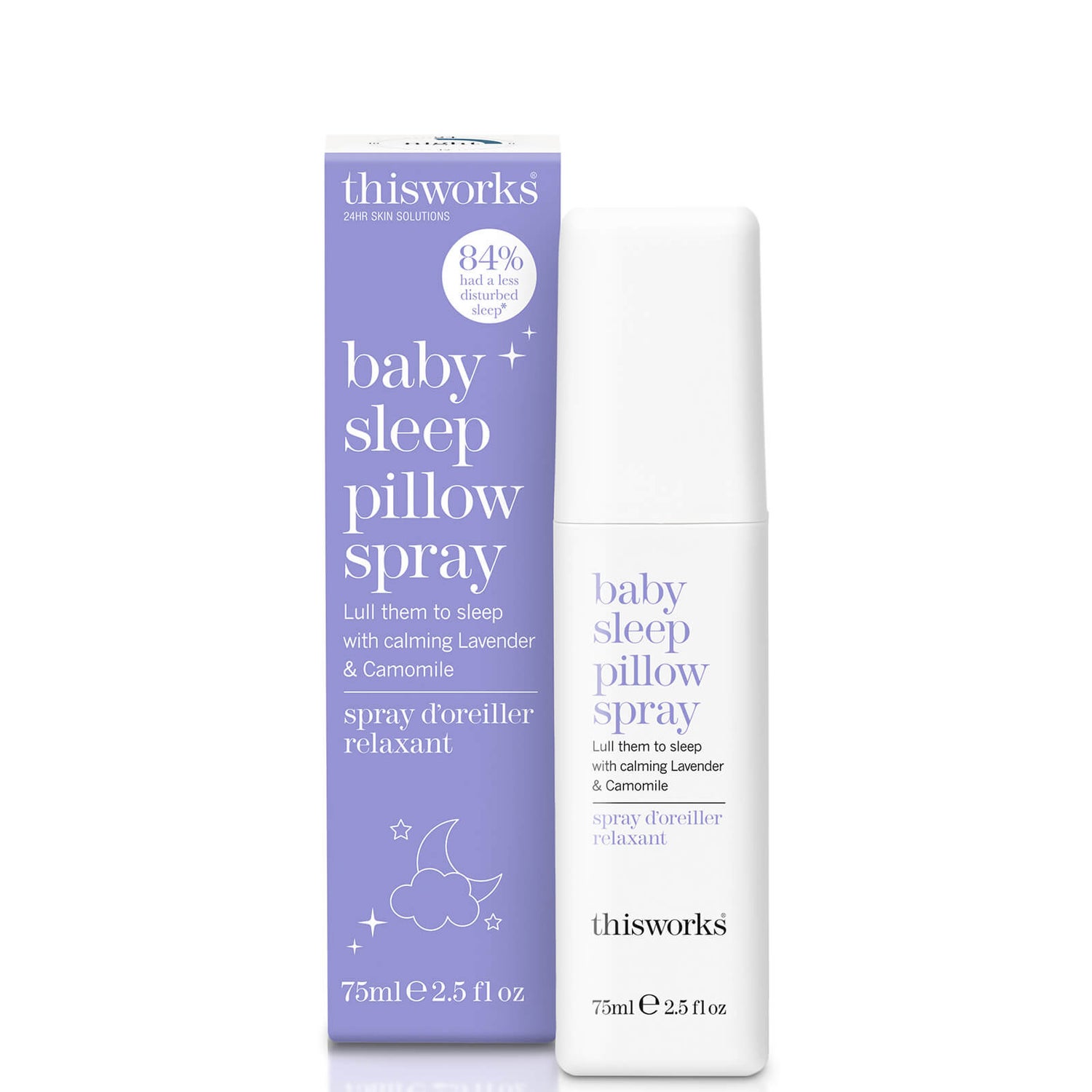 this works Baby Sleep Pillow Spray 75ml LOOKFANTASTIC