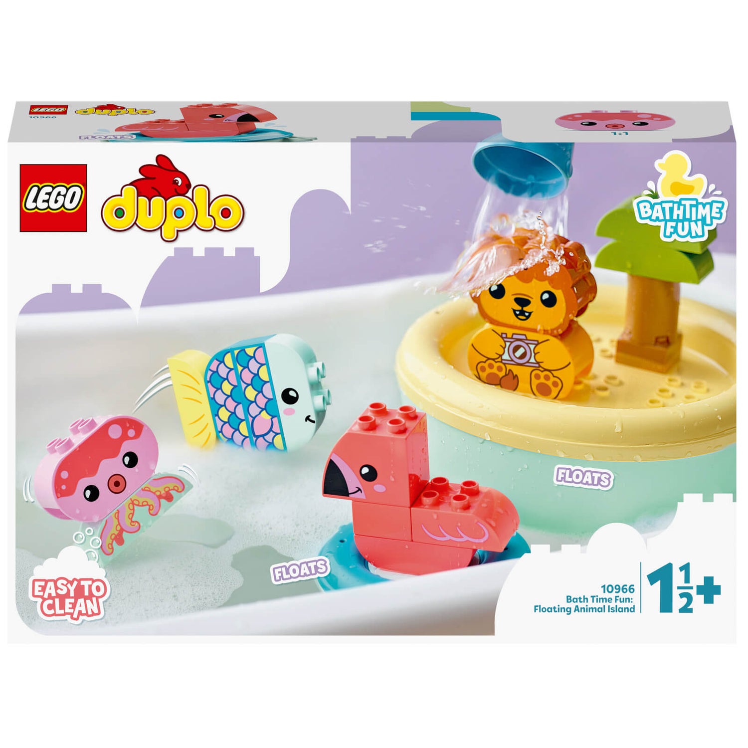 LEGO DUPLO Bath Time Fun: Floating Animal Island Toy (10966) Toys ...